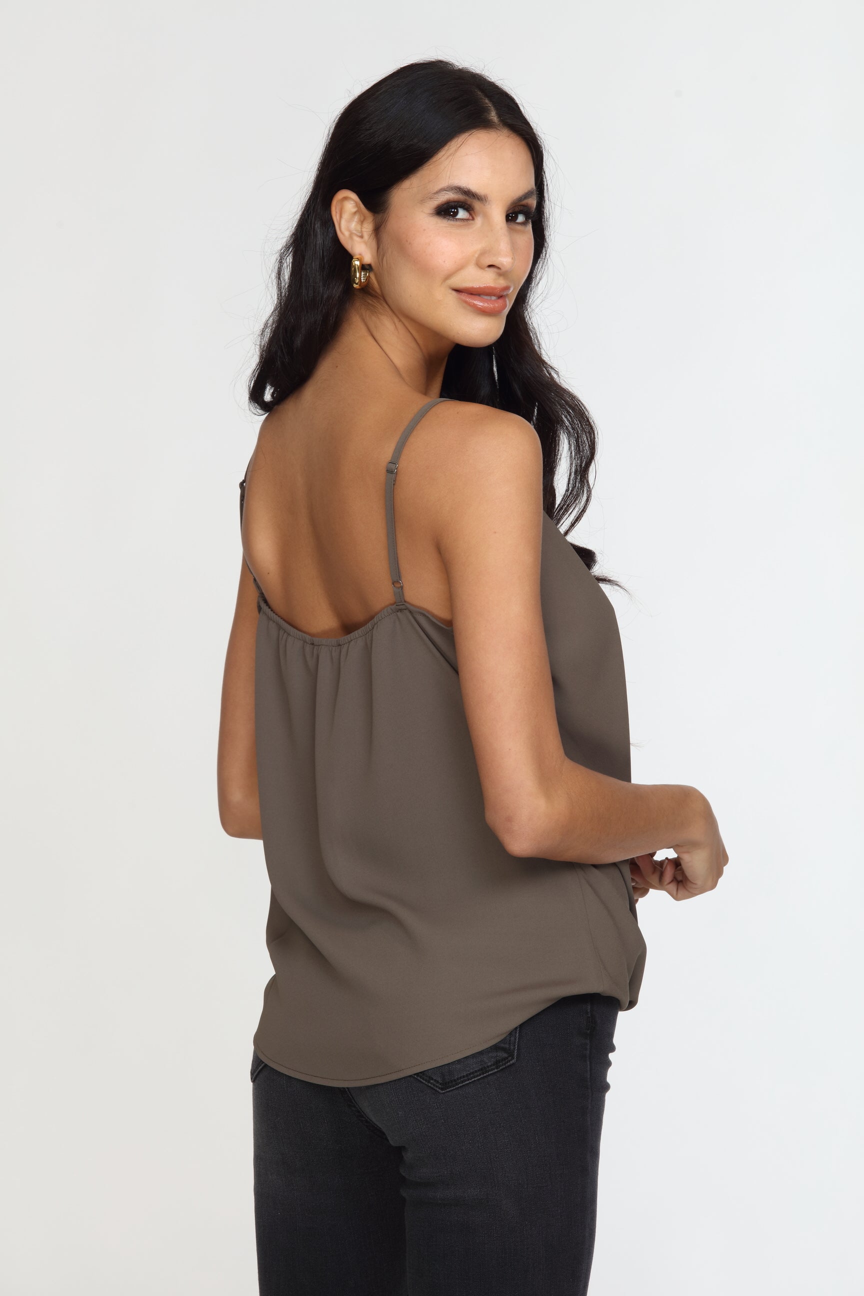 Olive Surplice Cami