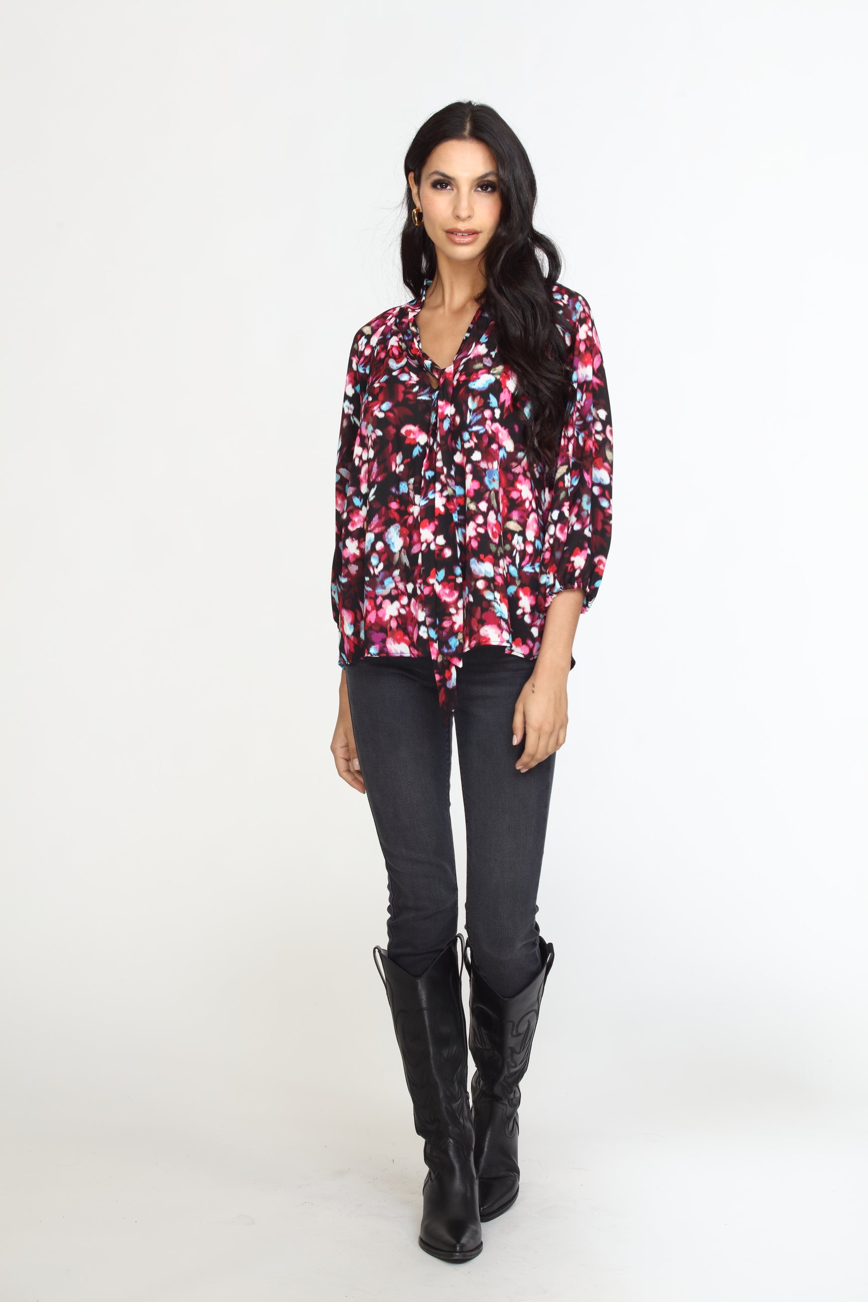 Bali Tie Neck Blouse-FINAL SALE