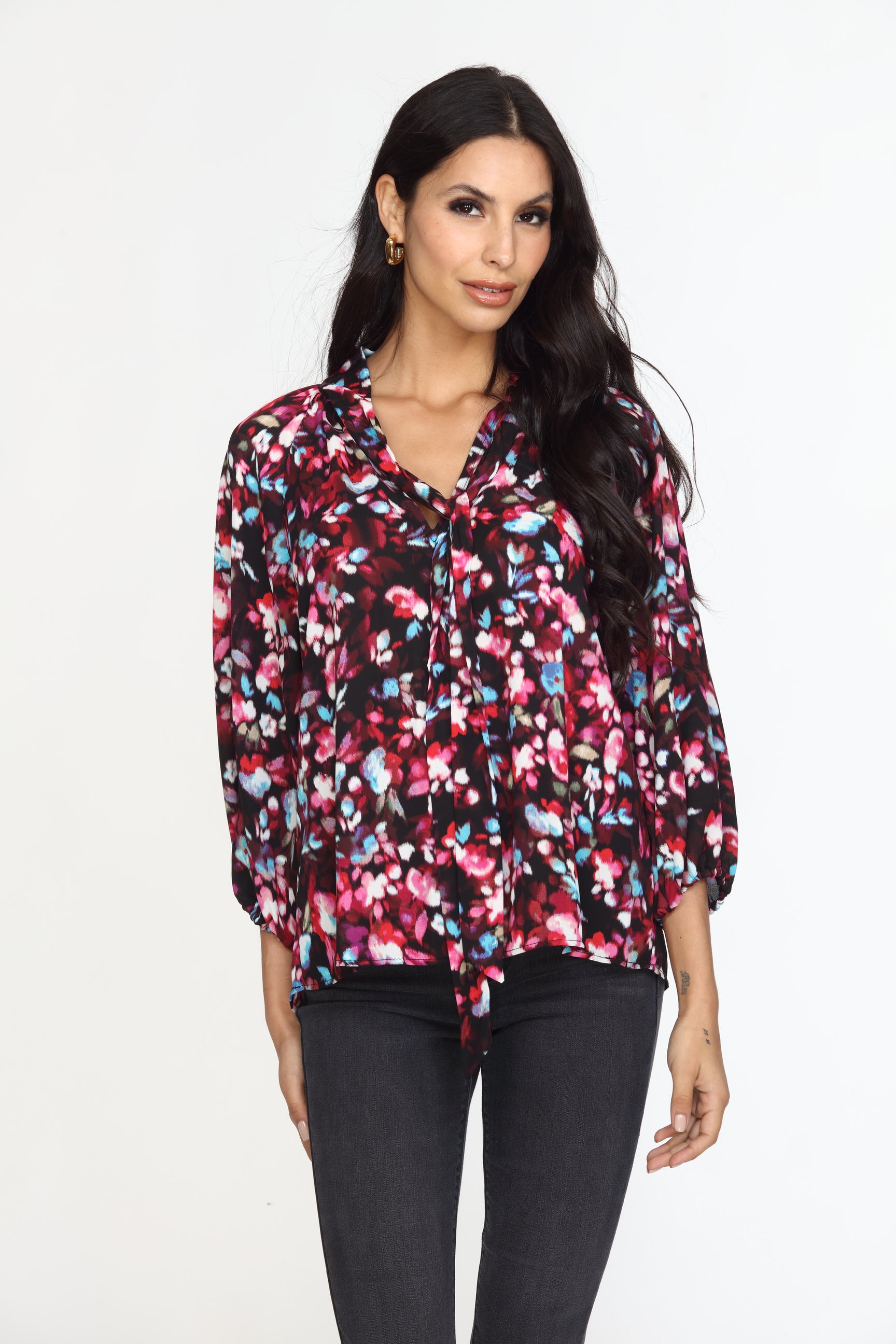 Bali Tie Neck Blouse-FINAL SALE