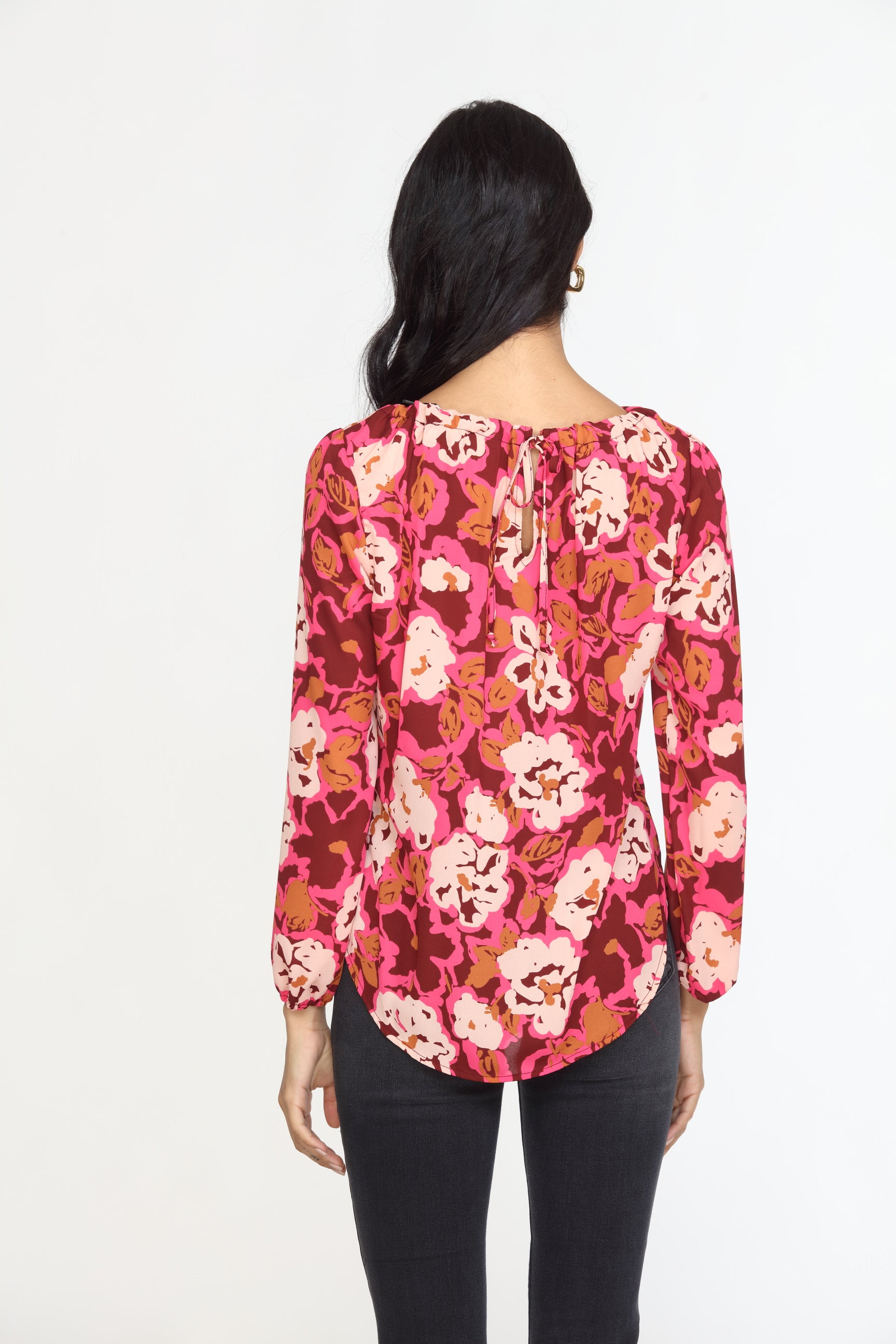 Lea Keyhole Tie Blouse-FINAL SALE