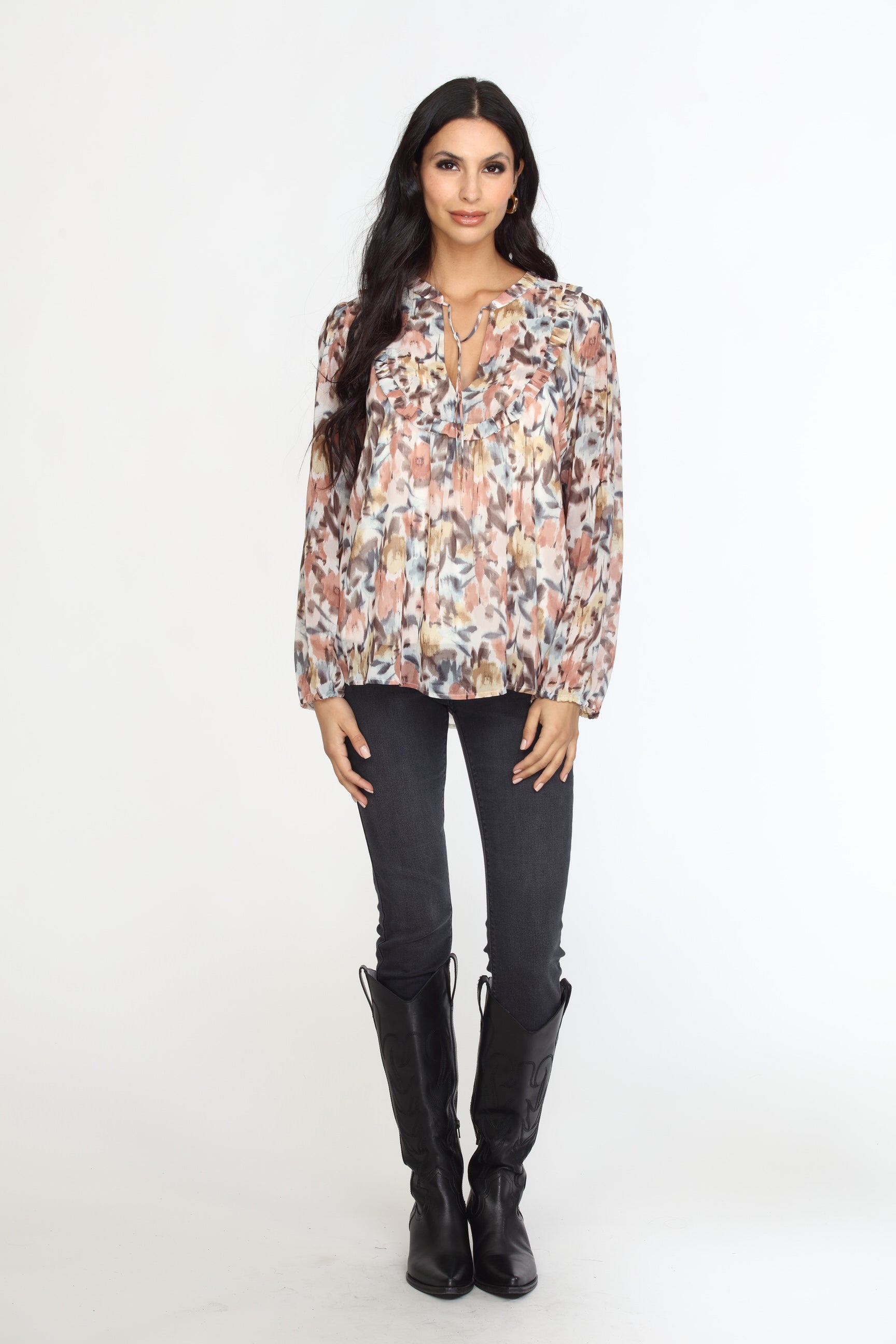 Raina Ruffle Blouse-FINAL SALE