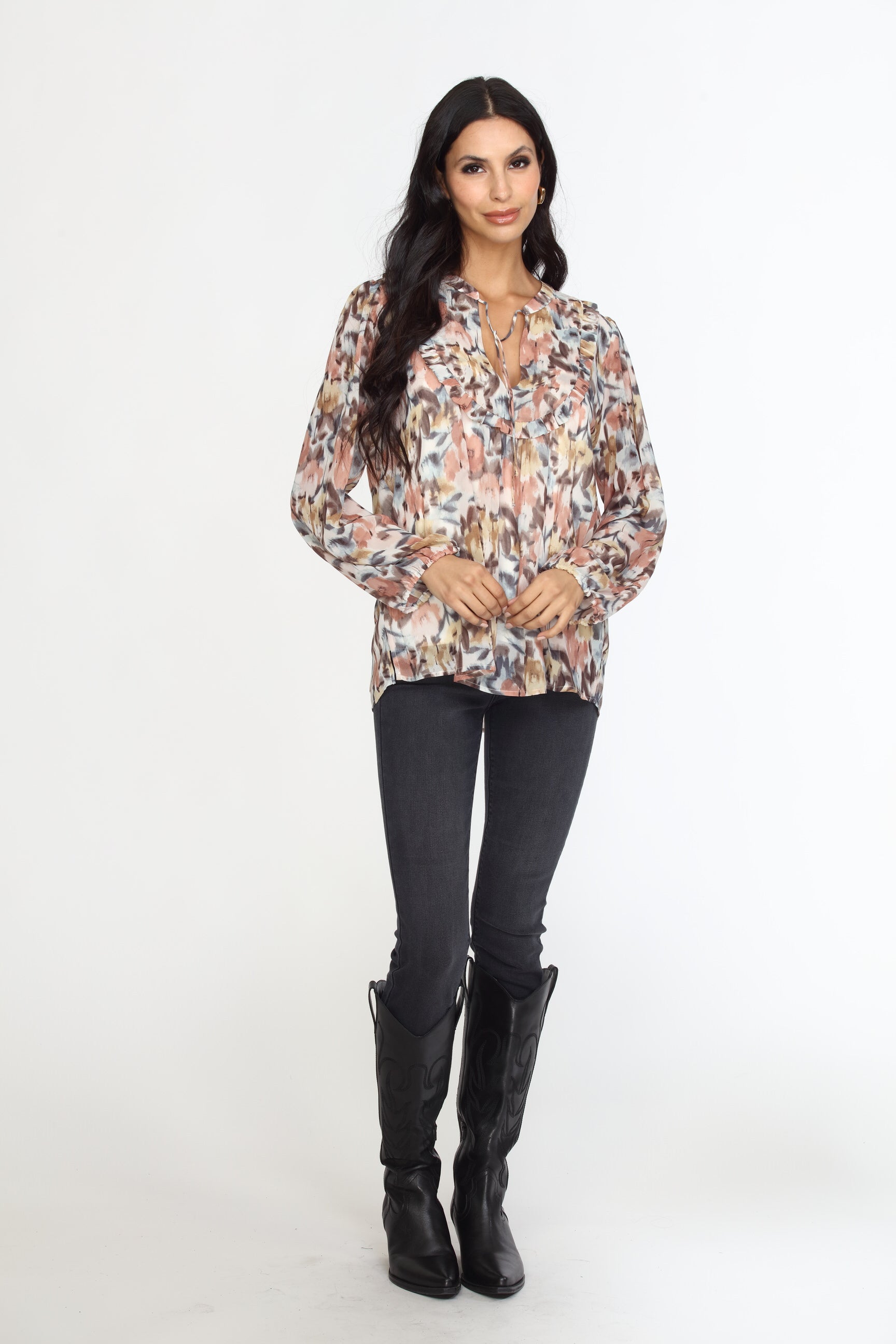 Raina Ruffle Blouse-FINAL SALE