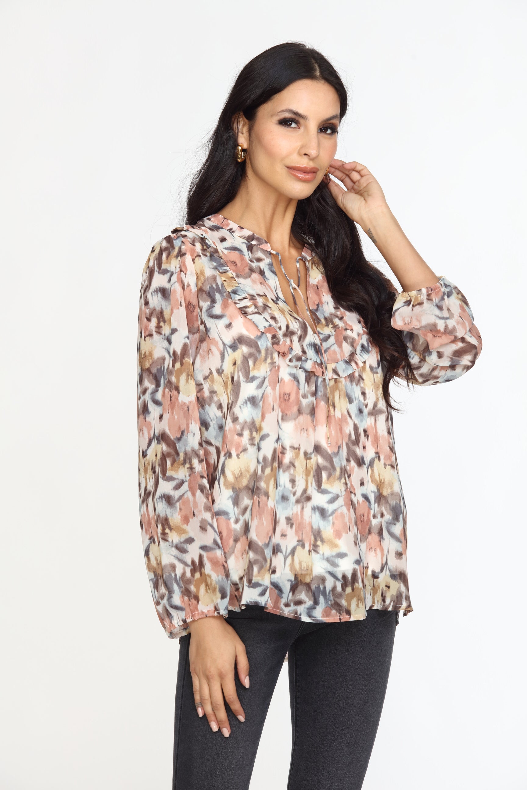 Raina Ruffle Blouse-FINAL SALE