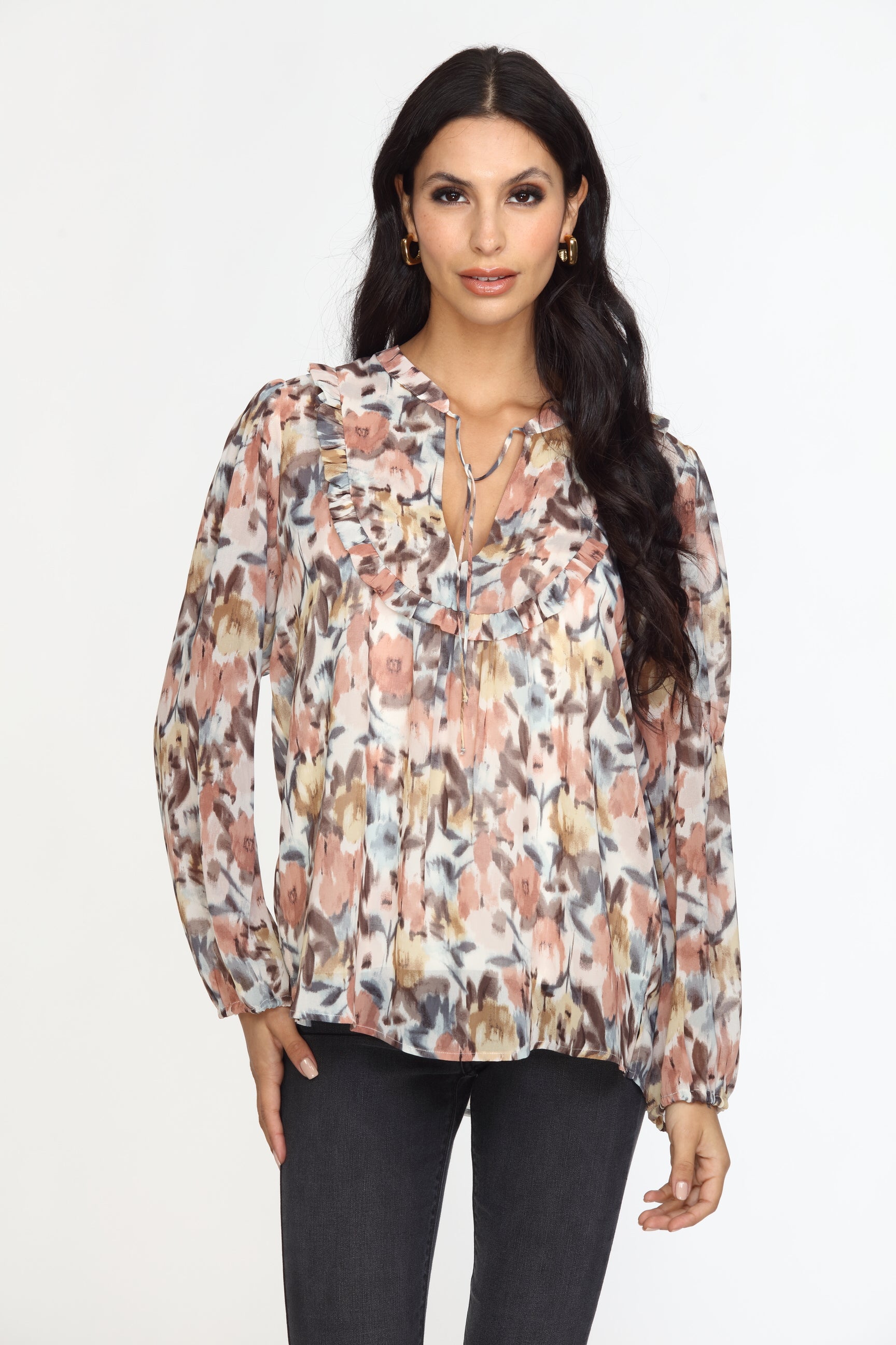Raina Ruffle Blouse-FINAL SALE