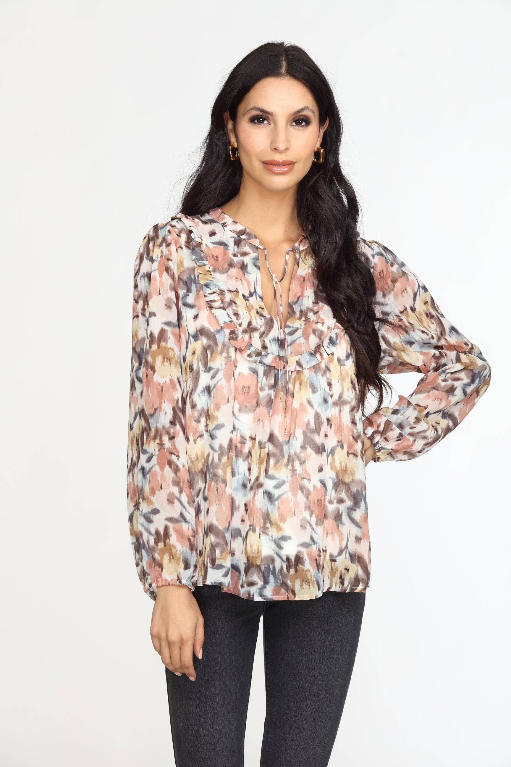 Raina Ruffle Blouse-FINAL SALE