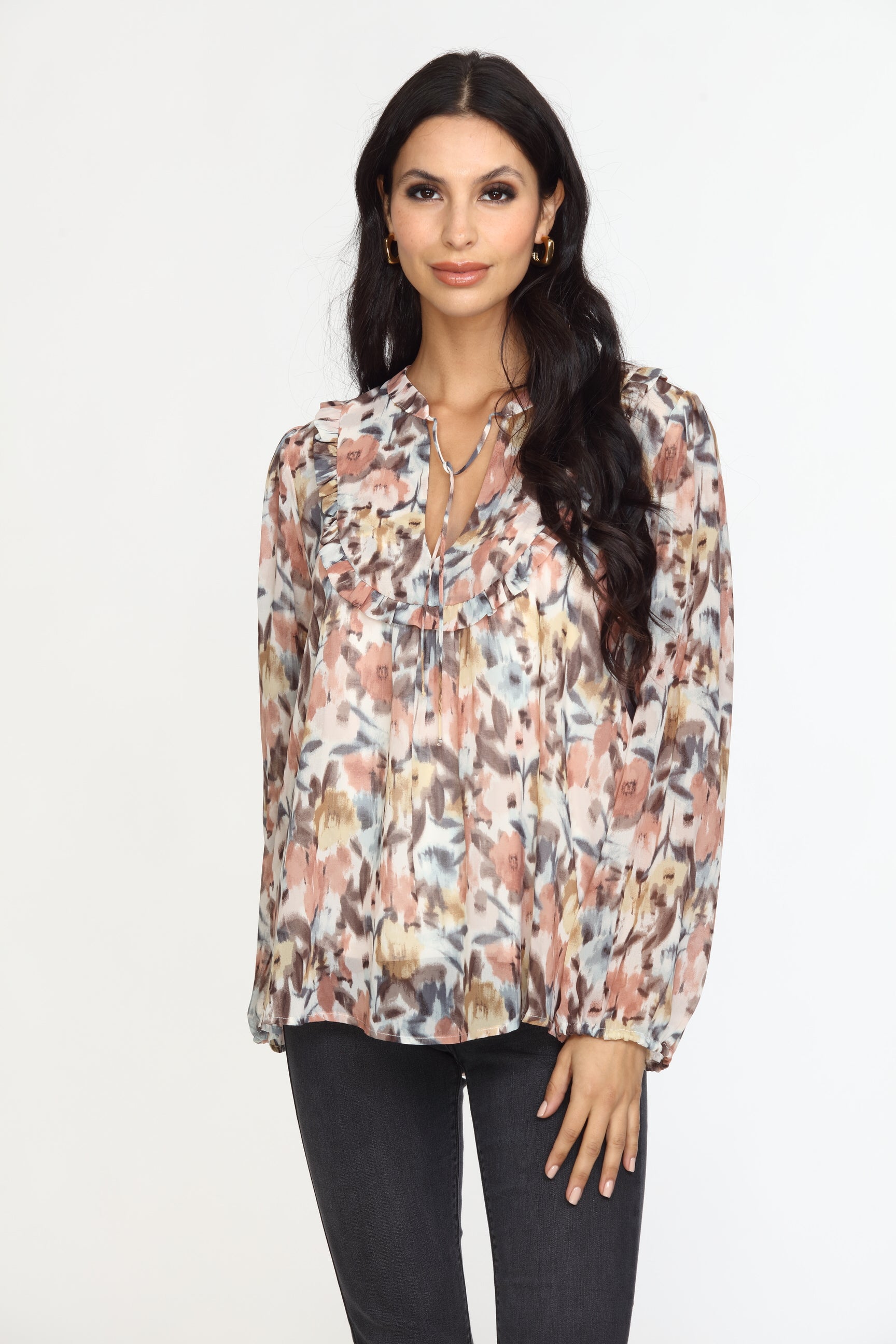 Raina Ruffle Blouse-FINAL SALE