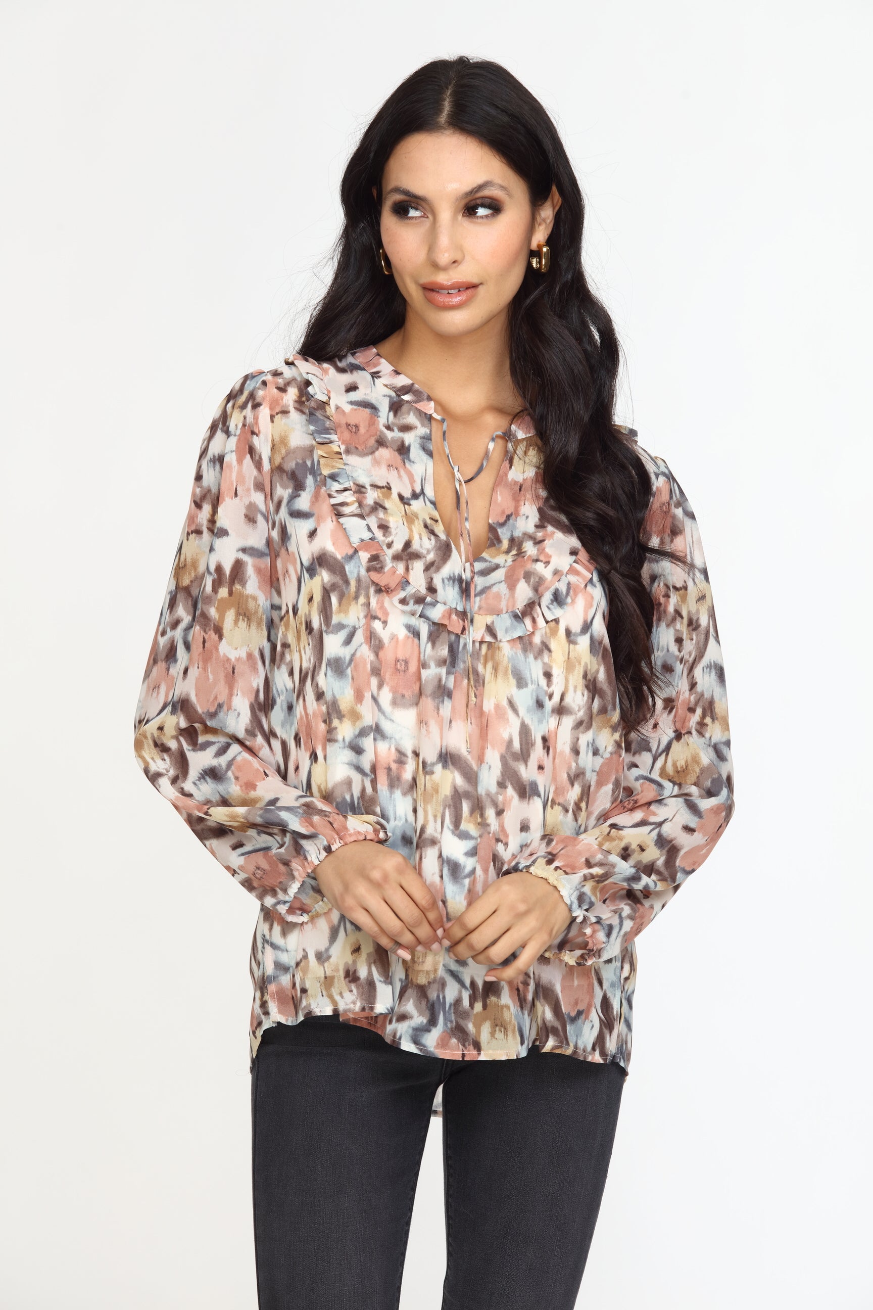 Raina Ruffle Blouse-FINAL SALE