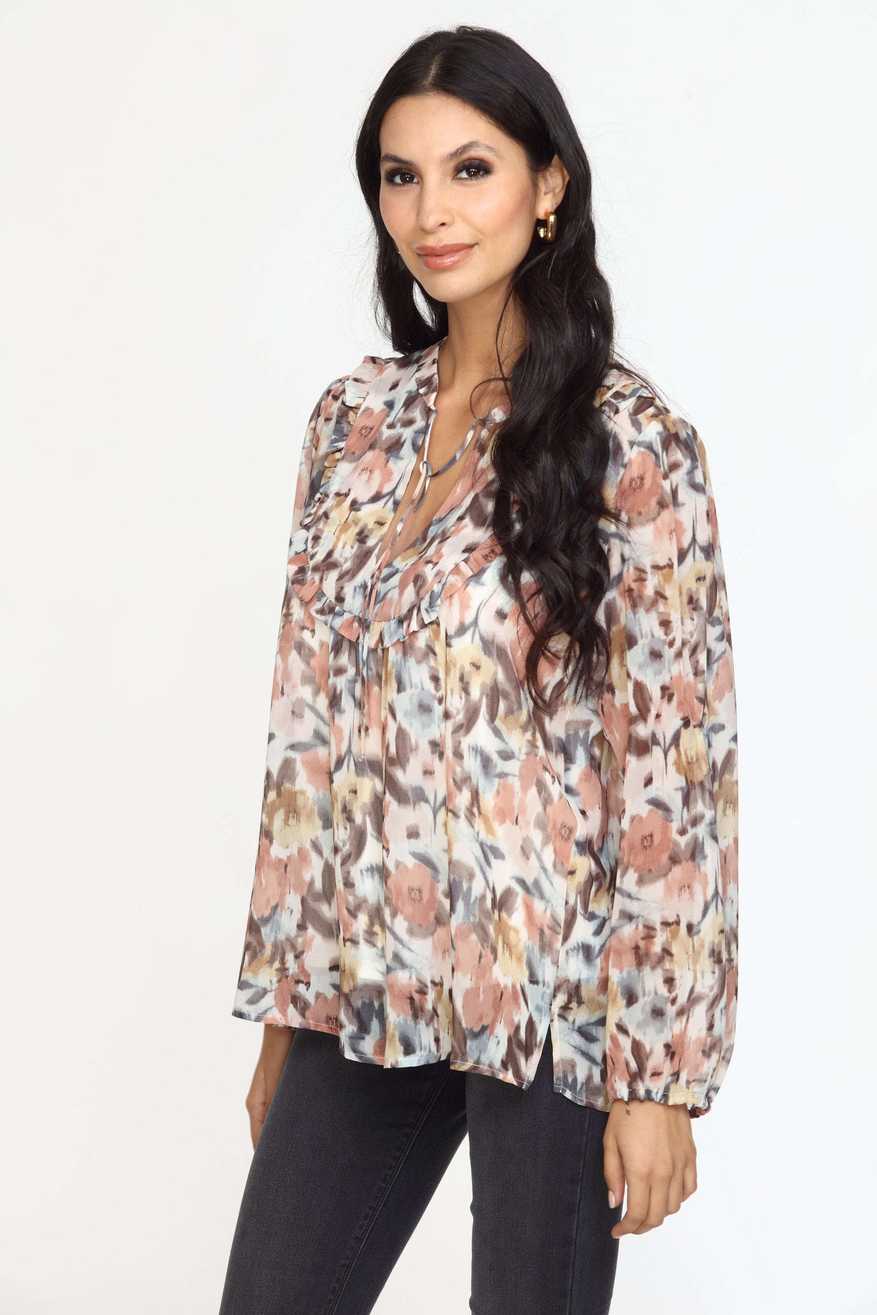 Raina Ruffle Blouse-FINAL SALE