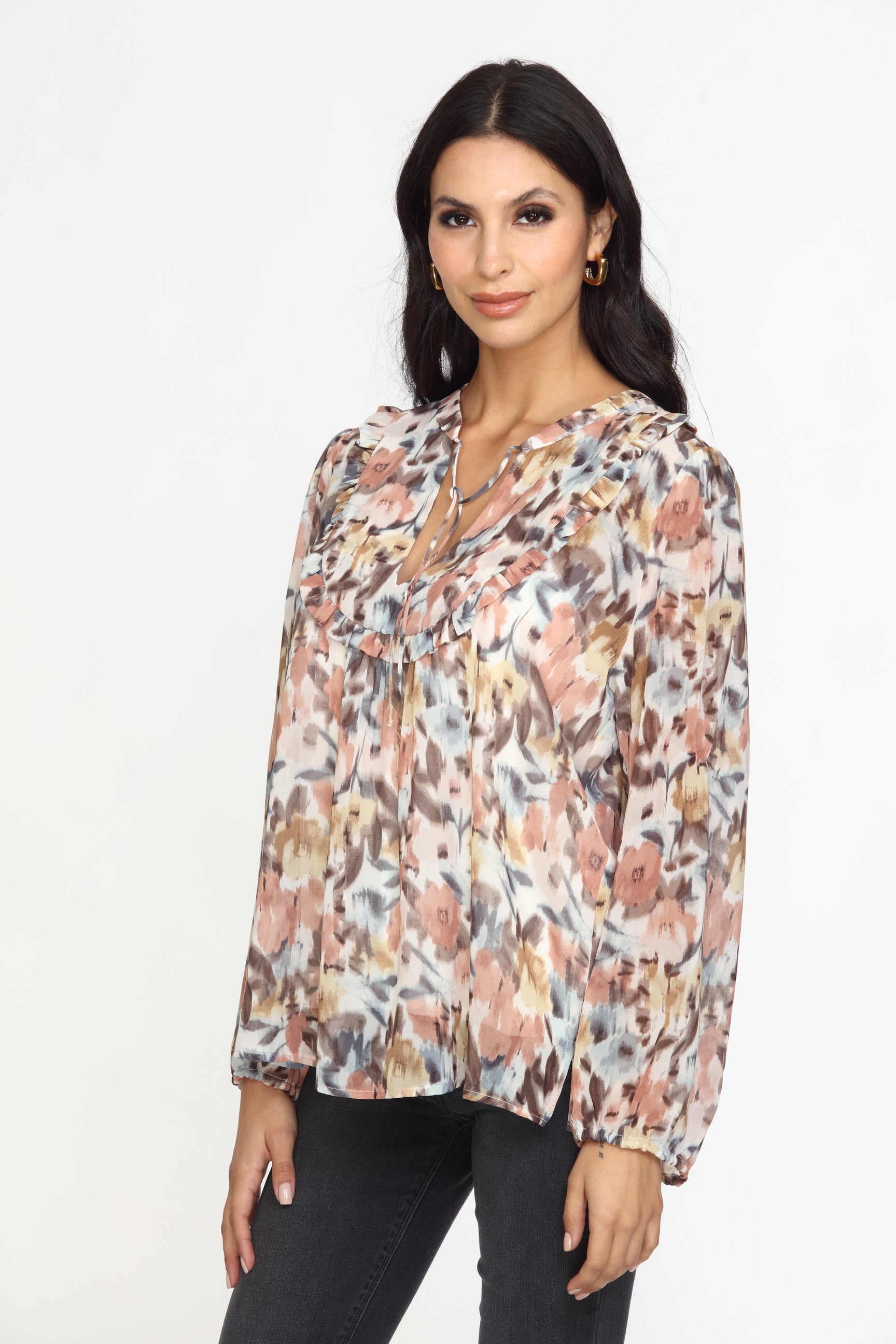 Raina Ruffle Blouse-FINAL SALE