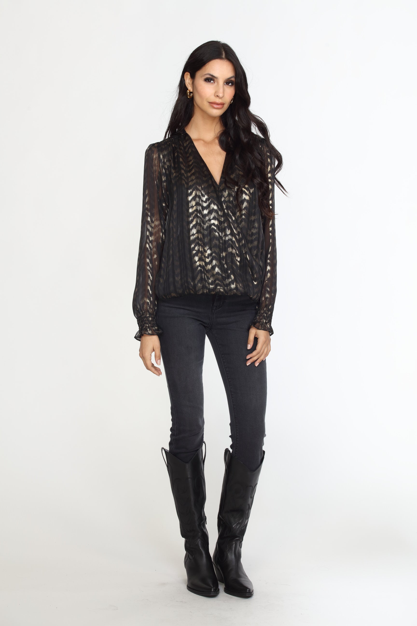 Manda Surplice Blouse-FINAL SALE