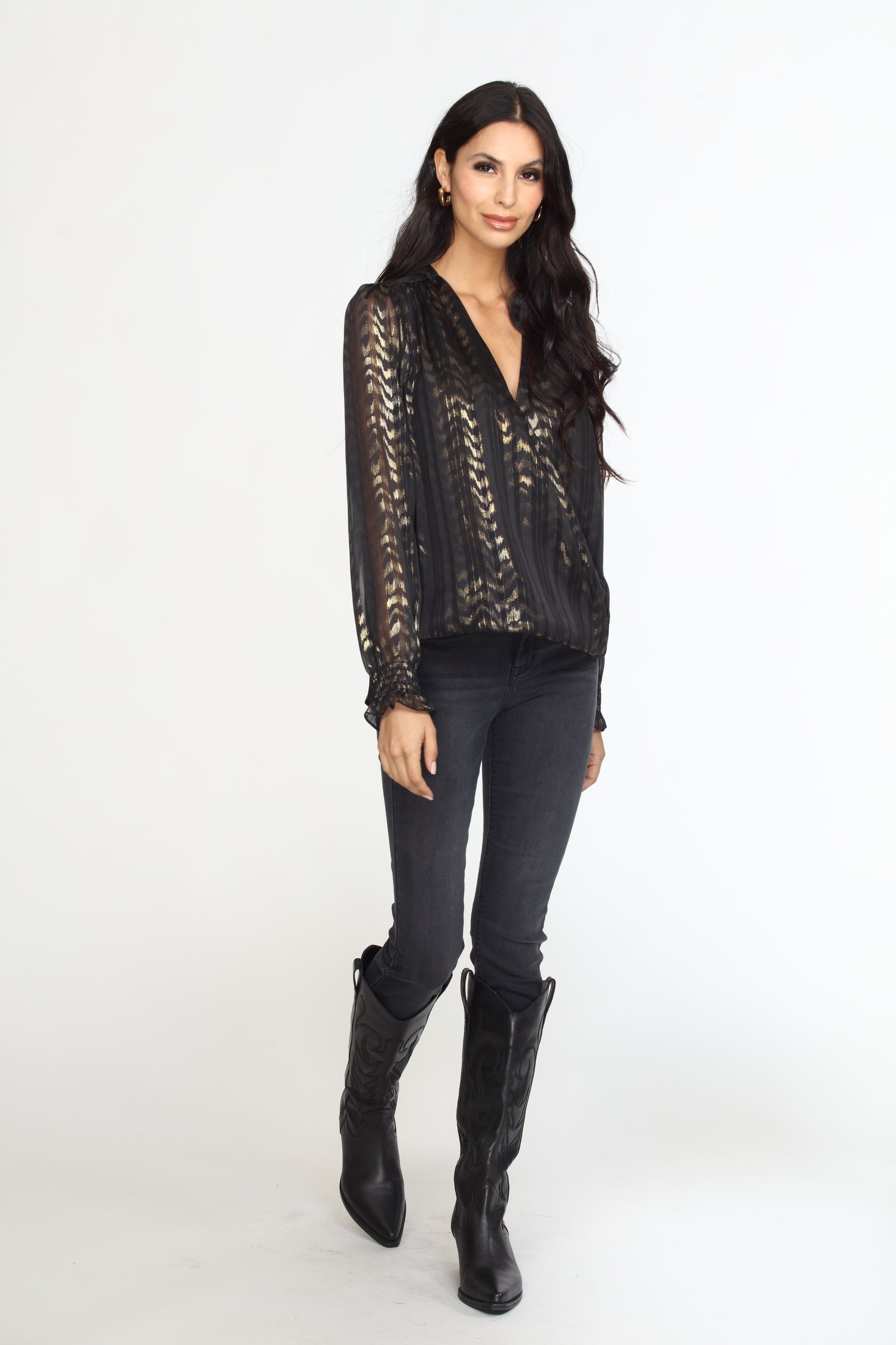 Manda Surplice Blouse-FINAL SALE