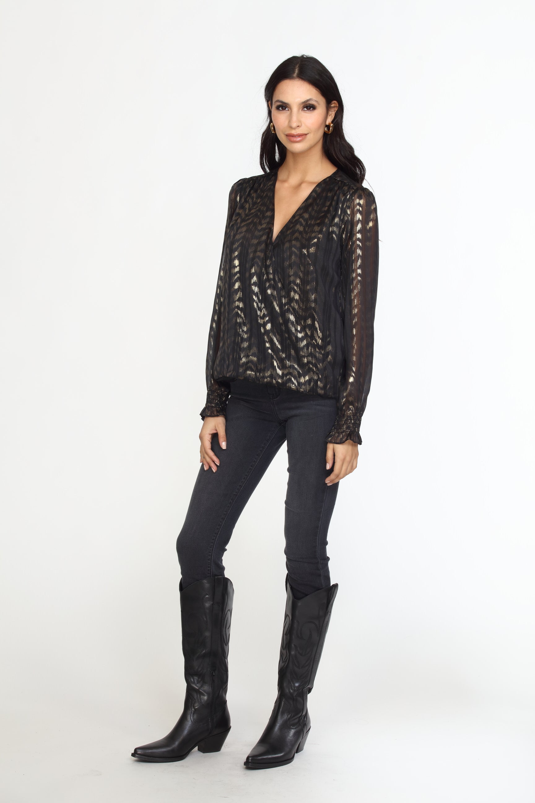Manda Surplice Blouse-FINAL SALE