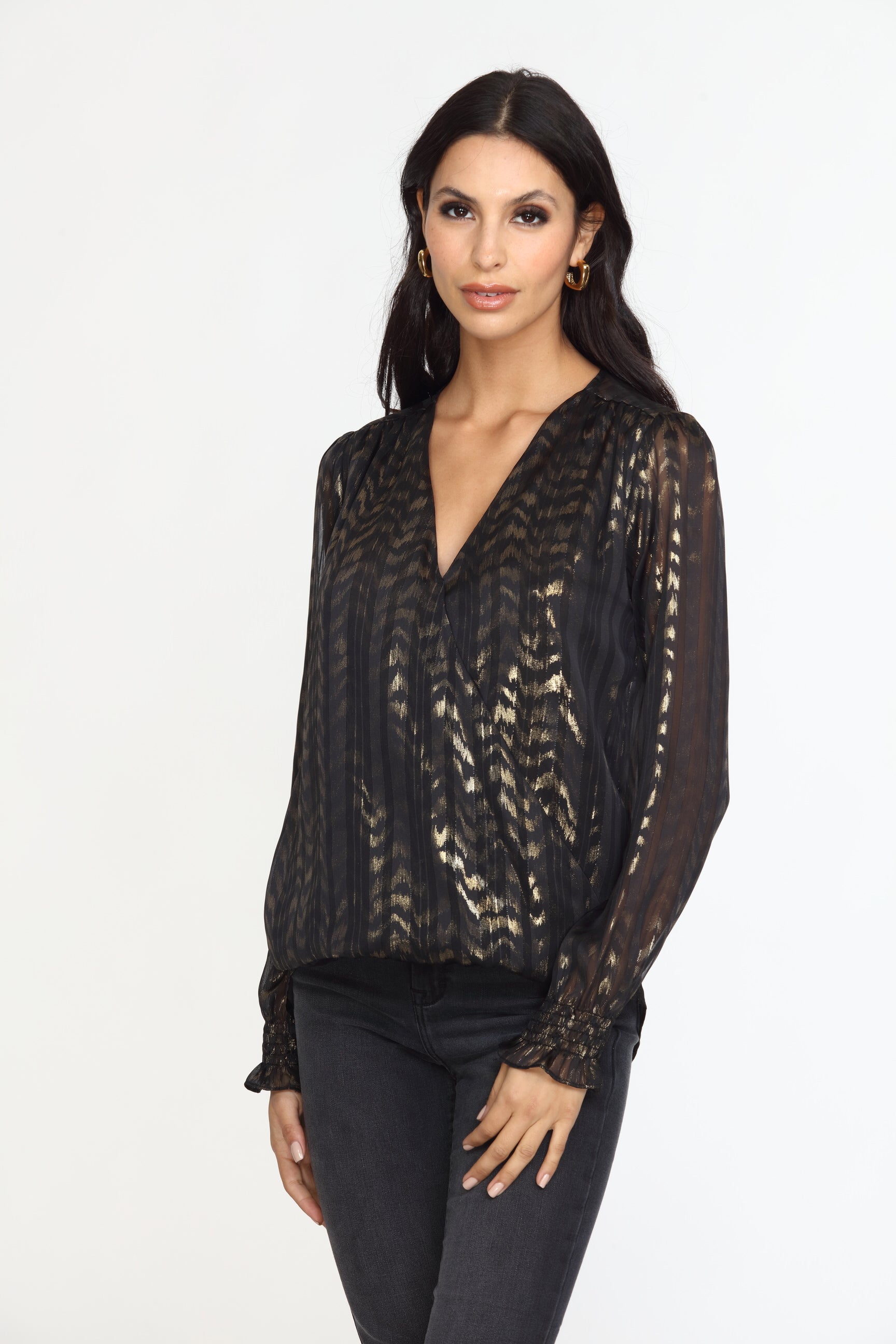 Manda Surplice Blouse-FINAL SALE