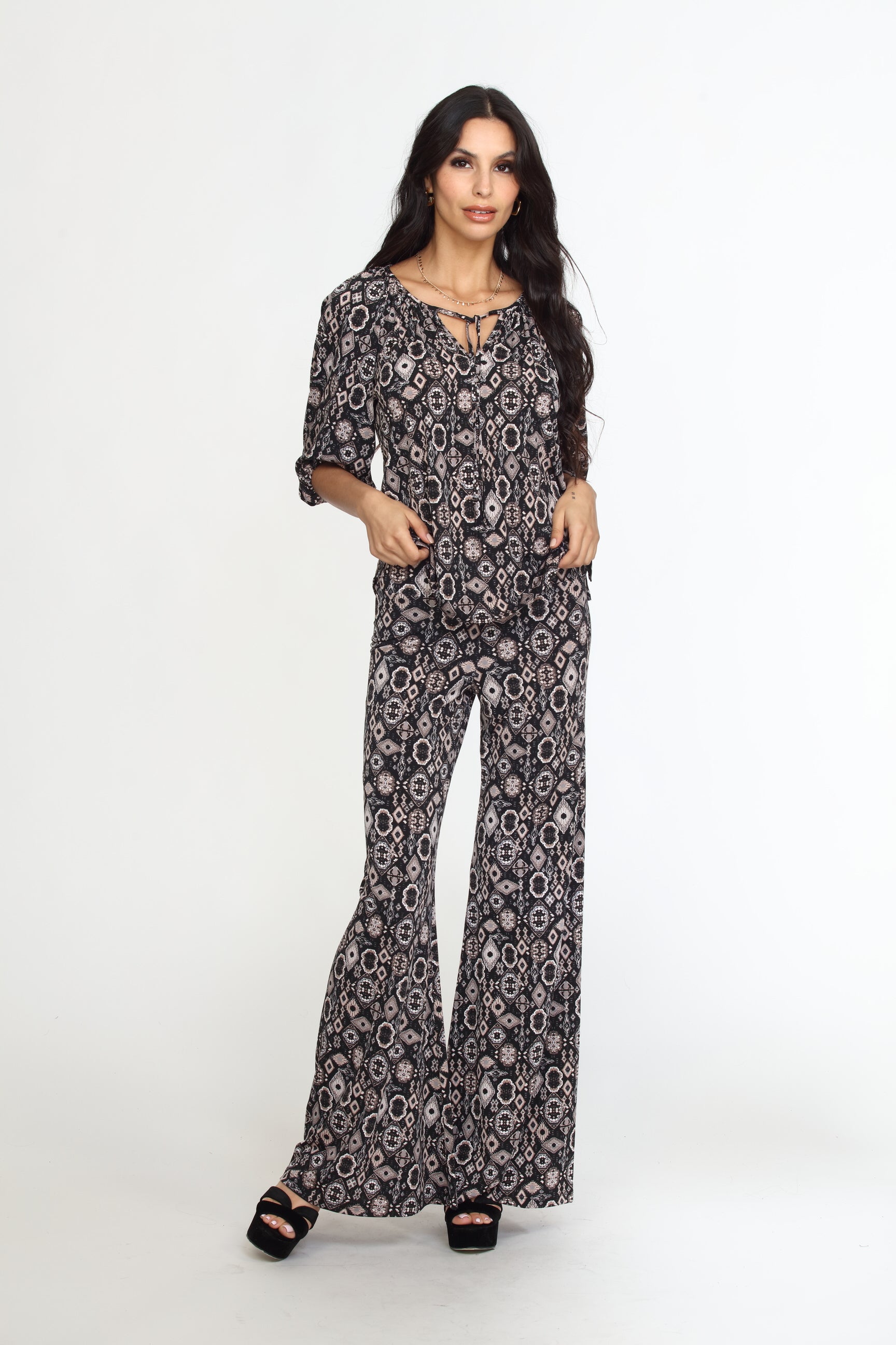 Wanda Stretch Flare Leg Pants -FINAL SALE