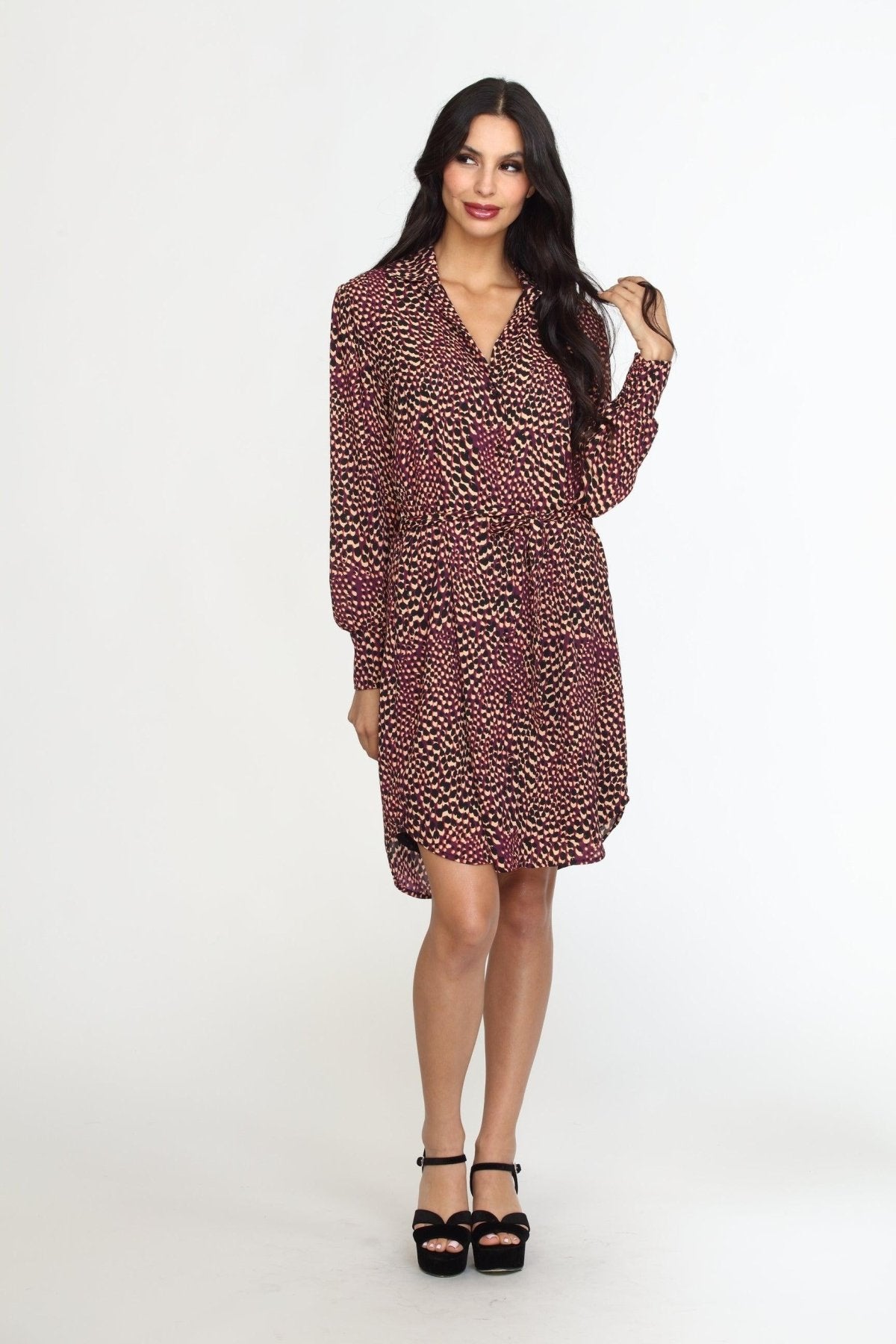 Cusco Belted Shirt Dress-FINAL SALE