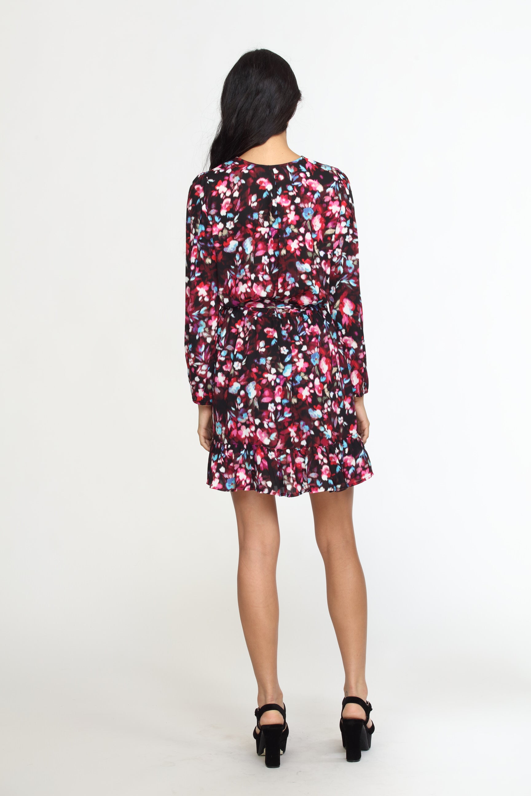 Bali Long Sleeve surplice Dress-FINAL SALE