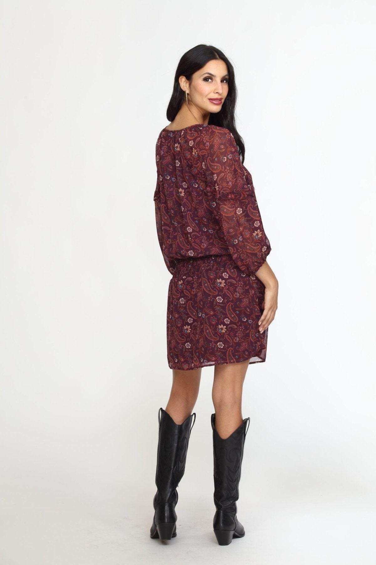 Gredana Chiffon Ruffle Dress-FINAL SALE