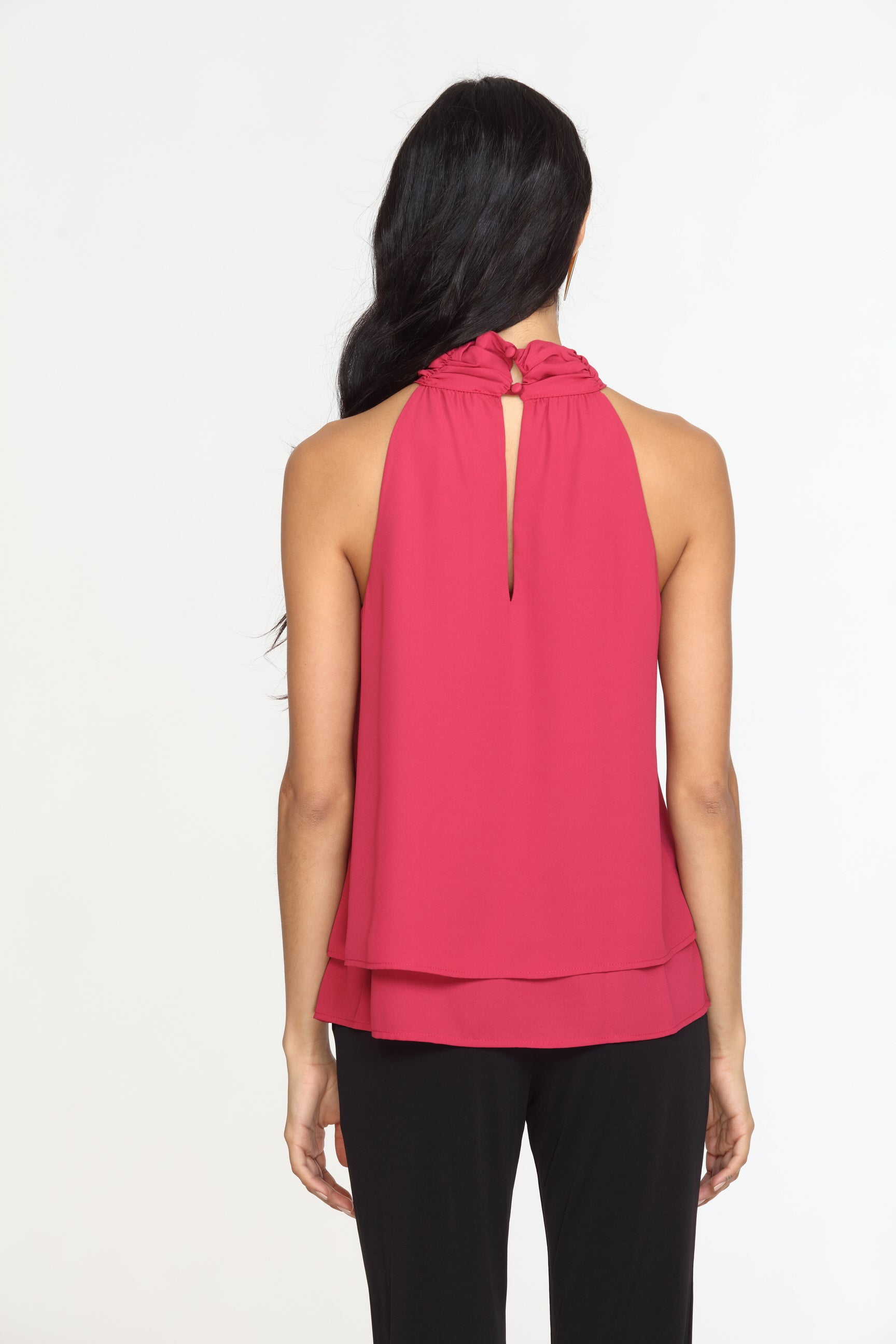Berry Layered Halter Top-FINAL SALE