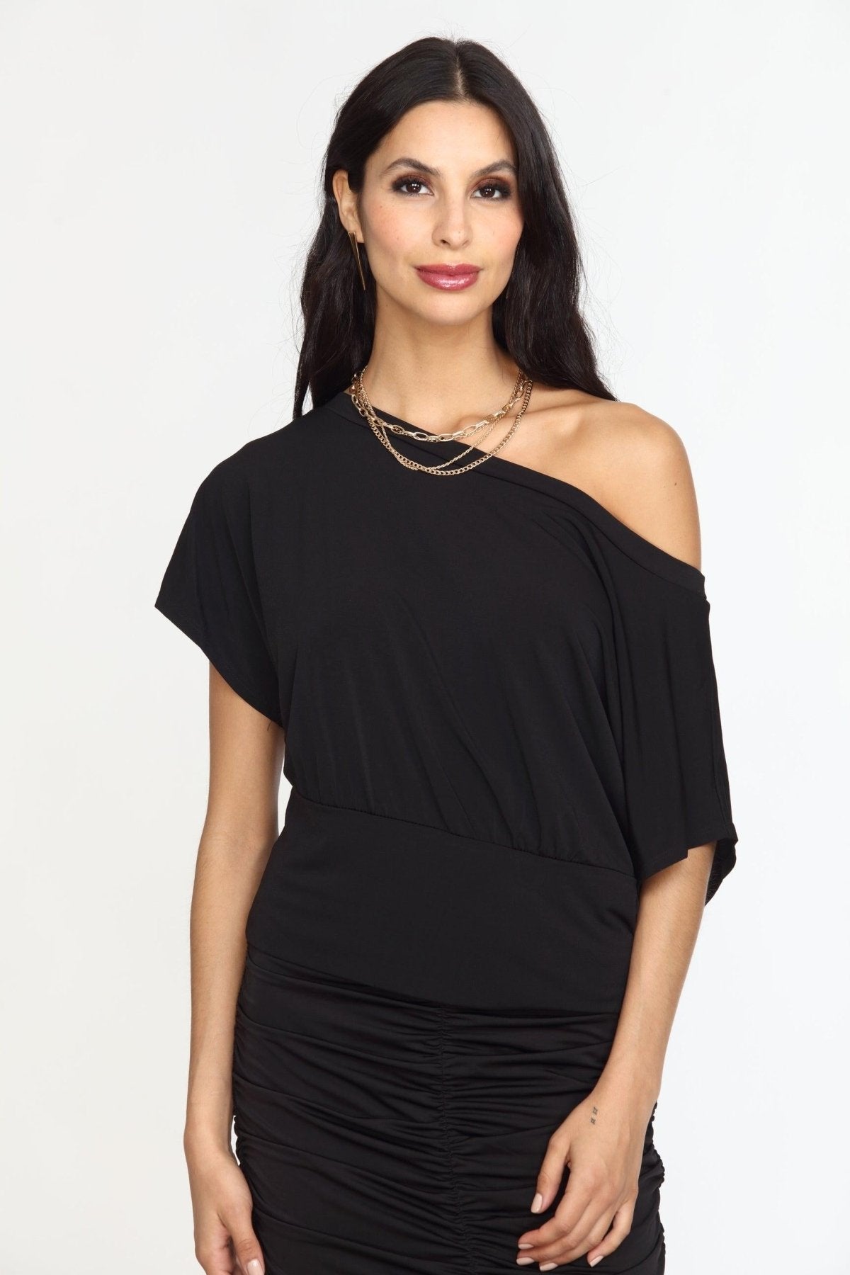 Black ITY Mom Cropped Top