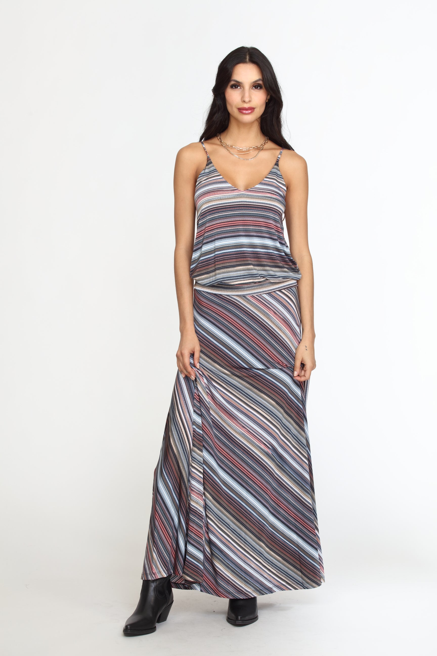 Guadalupe Stretch Drop Waist Maxi Dress- BEST SELLER