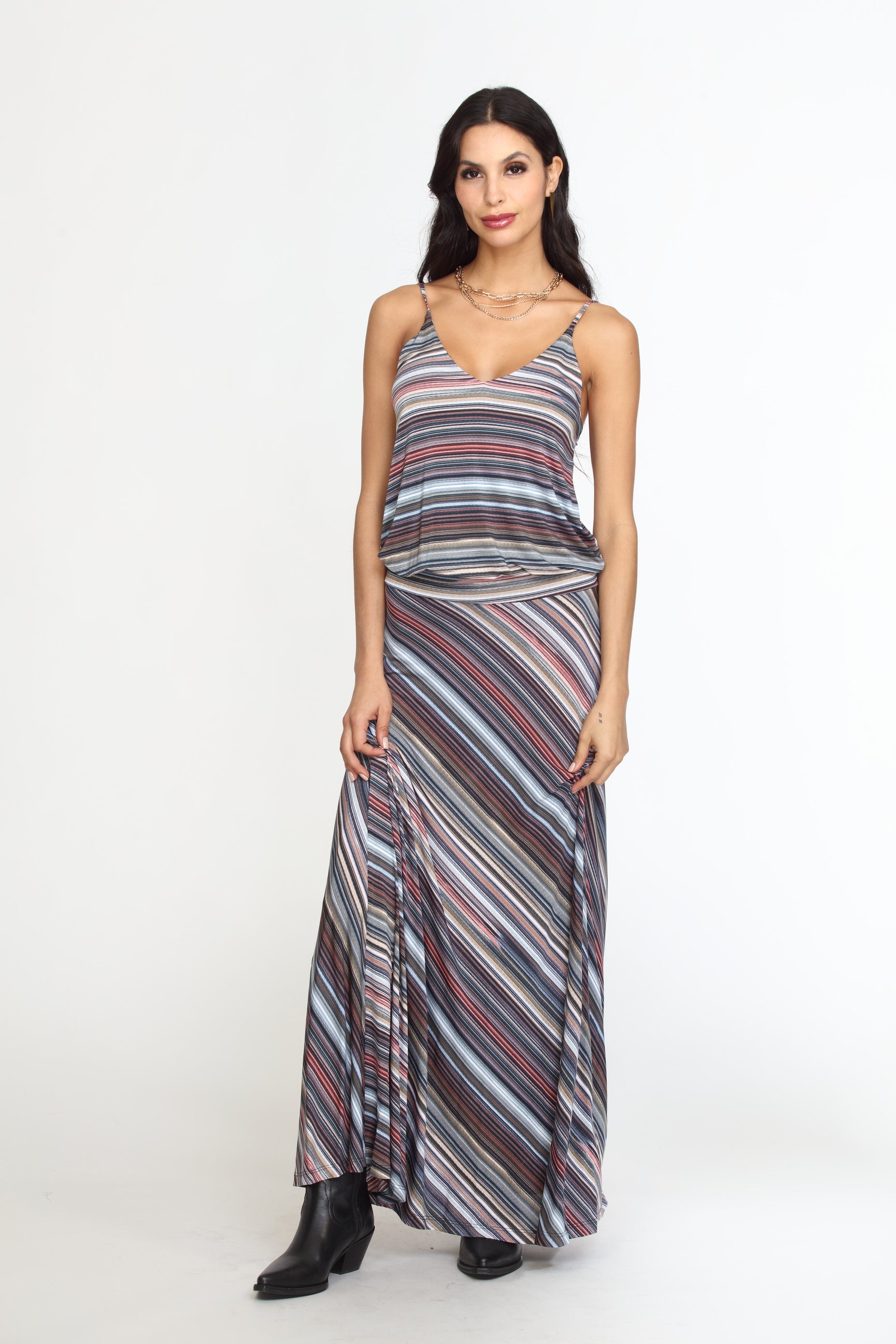 Guadalupe Stretch Drop Waist Maxi Dress- BEST SELLER