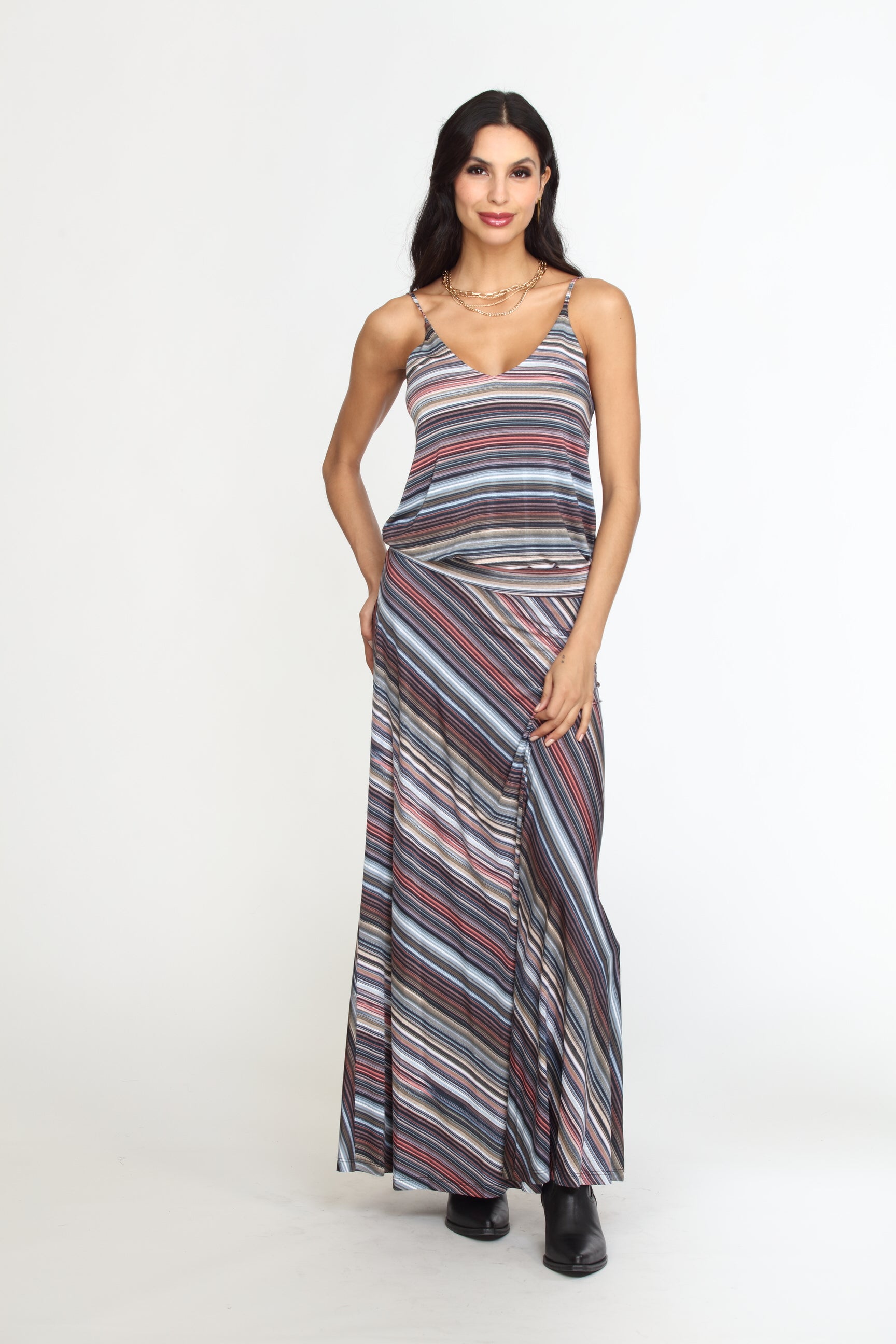 Guadalupe Stretch Drop Waist Maxi Dress- BEST SELLER