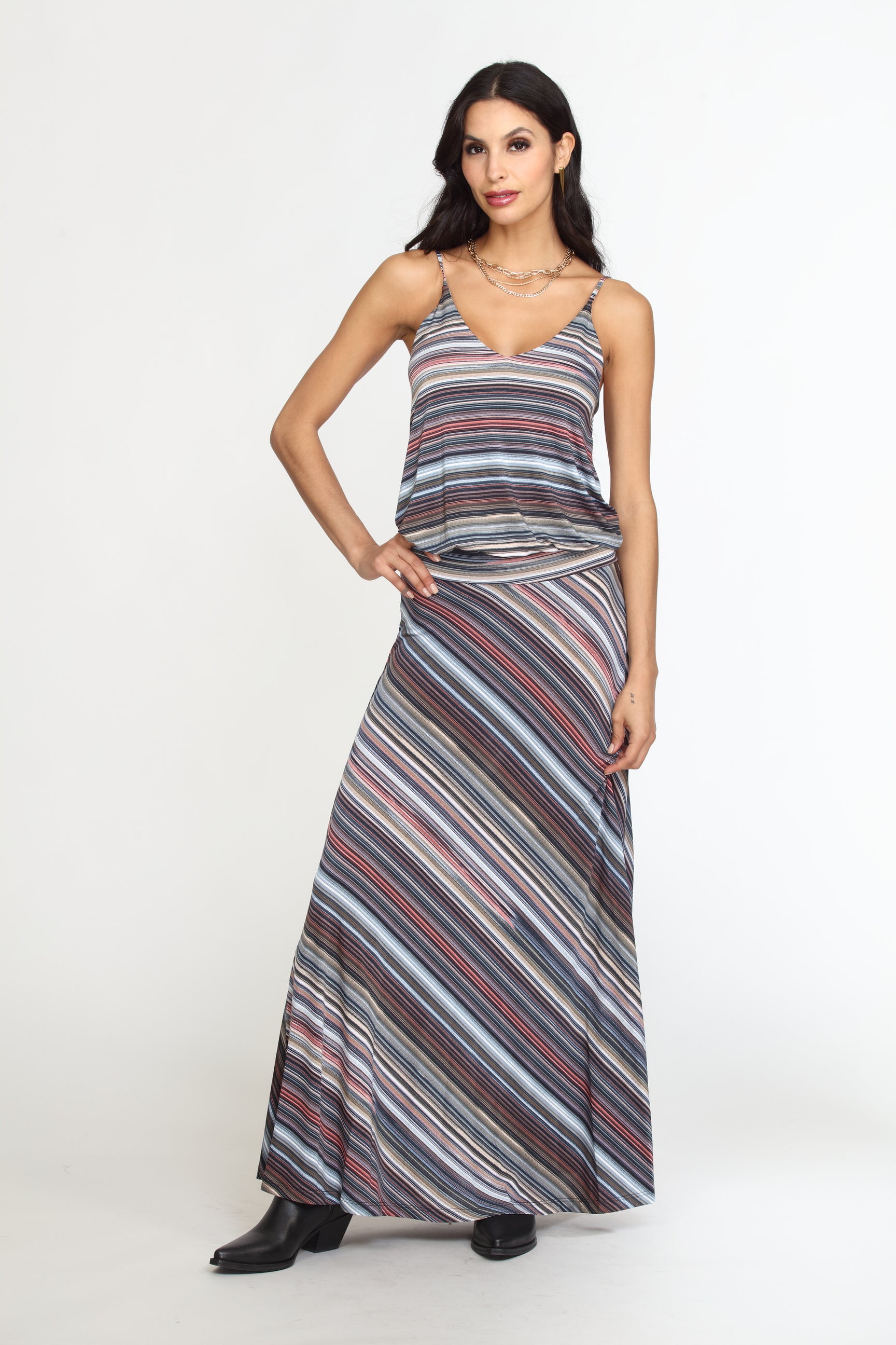 Guadalupe Stretch Drop Waist Maxi Dress- BEST SELLER