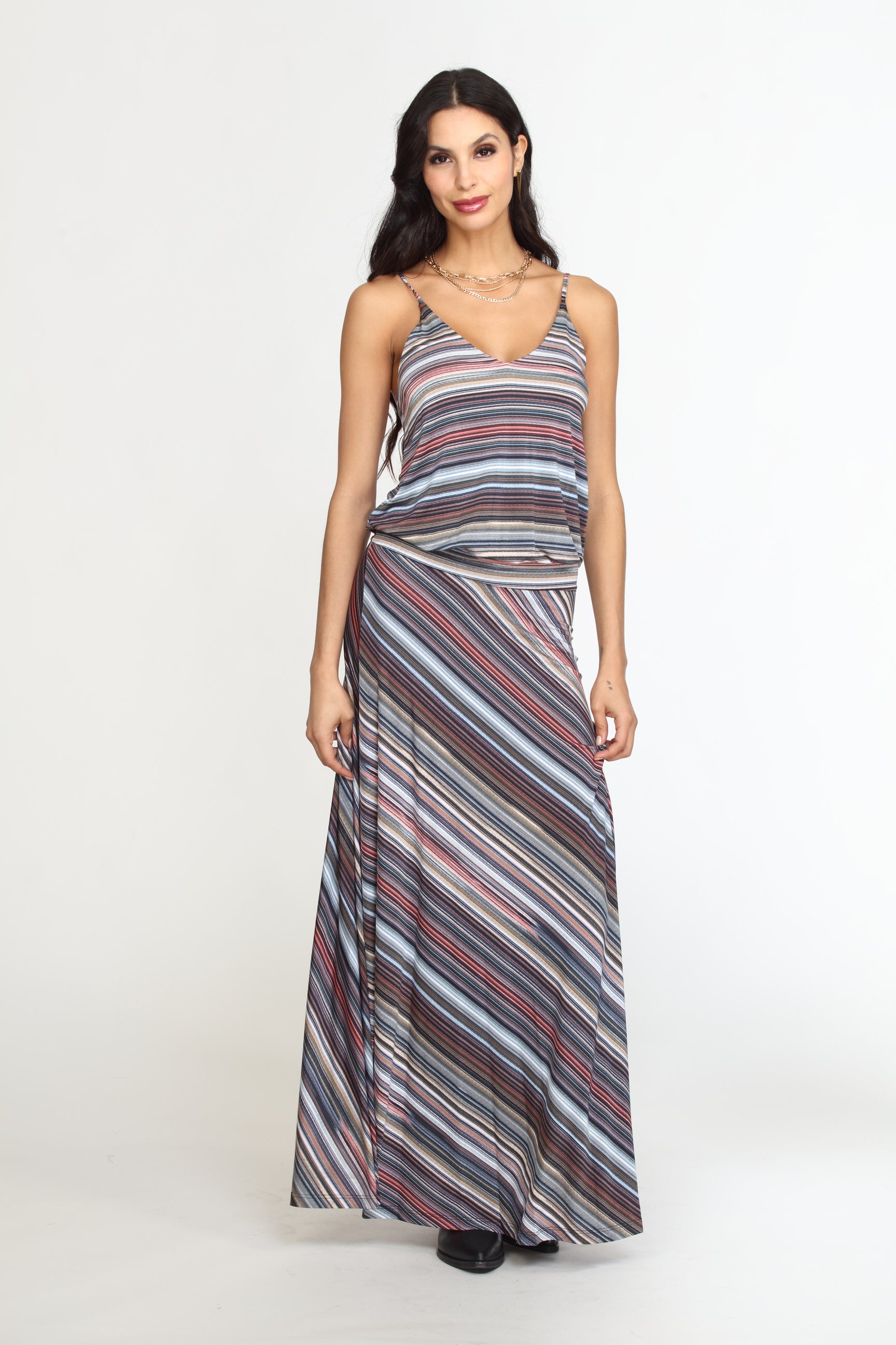Guadalupe Stretch Drop Waist Maxi Dress- BEST SELLER