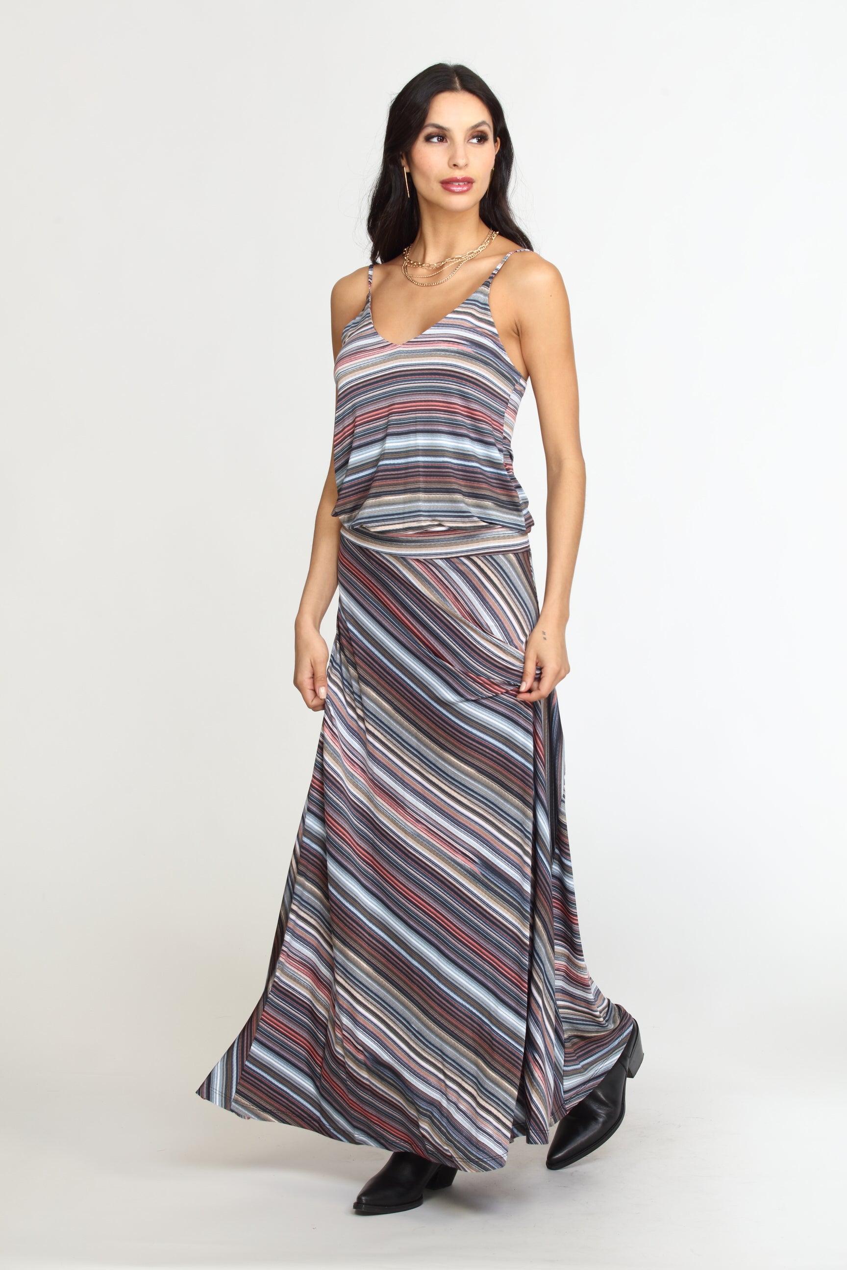 Guadalupe Stretch Drop Waist Maxi Dress- BEST SELLER