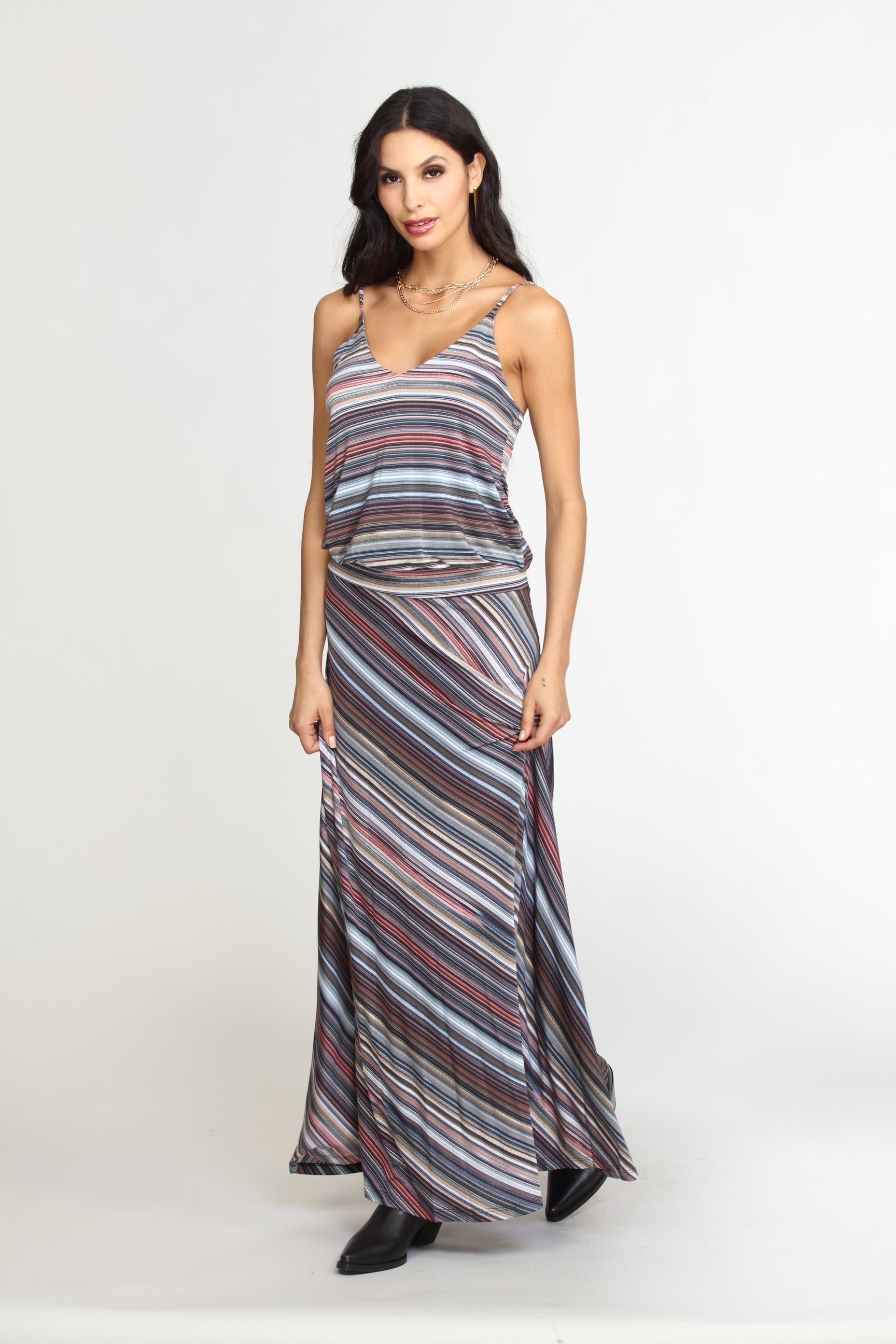 Guadalupe Stretch Drop Waist Maxi Dress- BEST SELLER