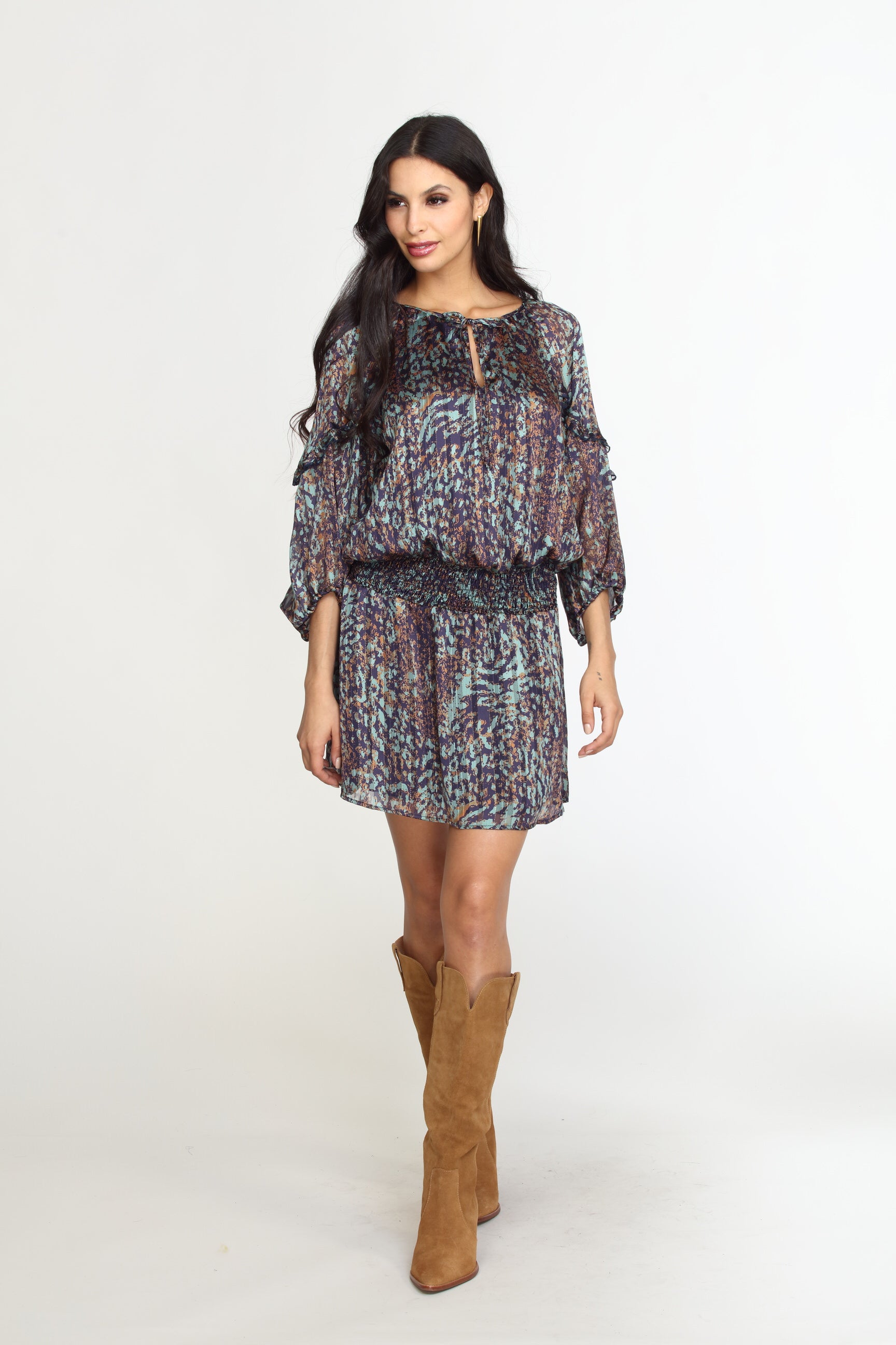 Ardani Chiffon Ruffle Dress-FINAL SALE