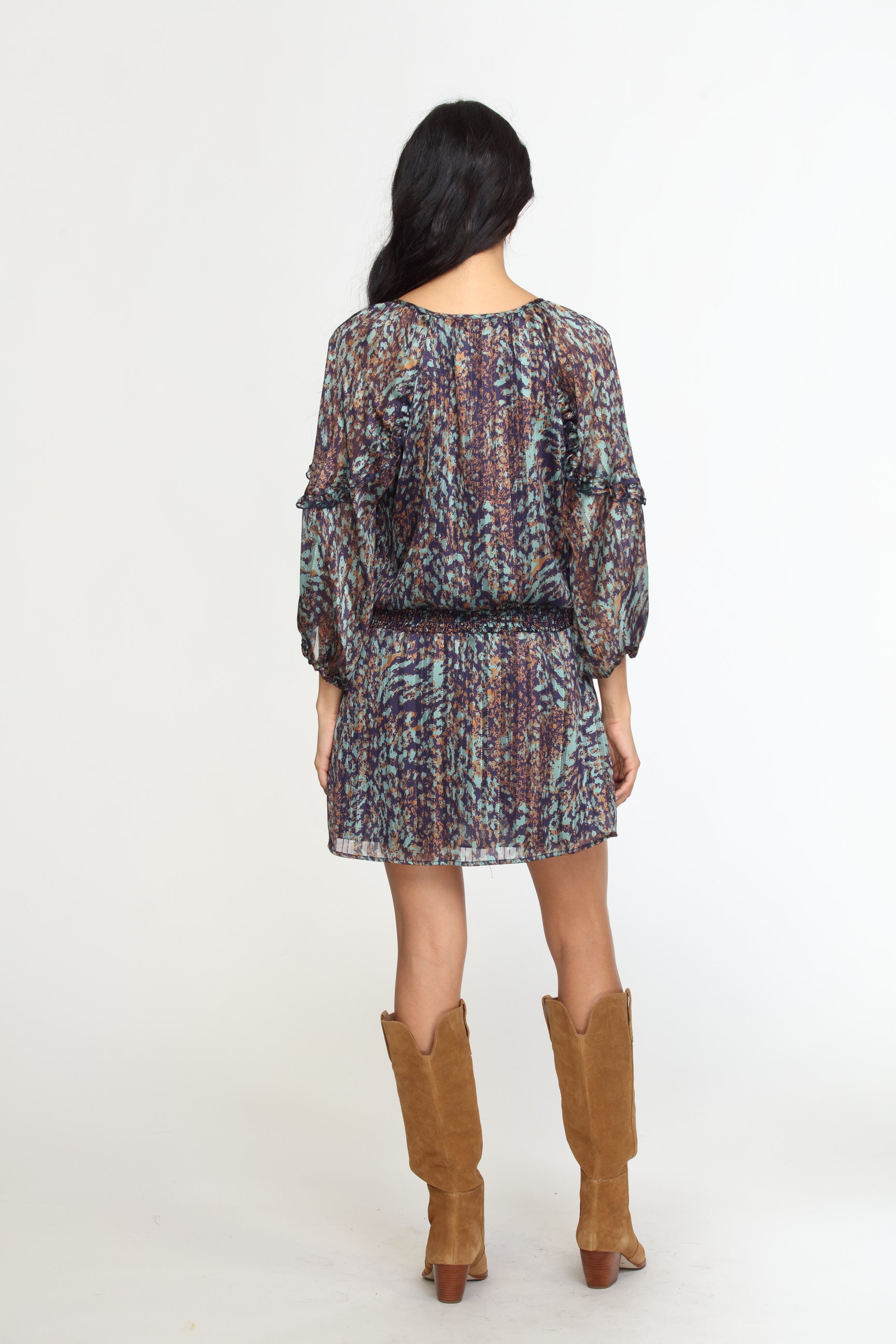 Ardani Chiffon Ruffle Dress-FINAL SALE