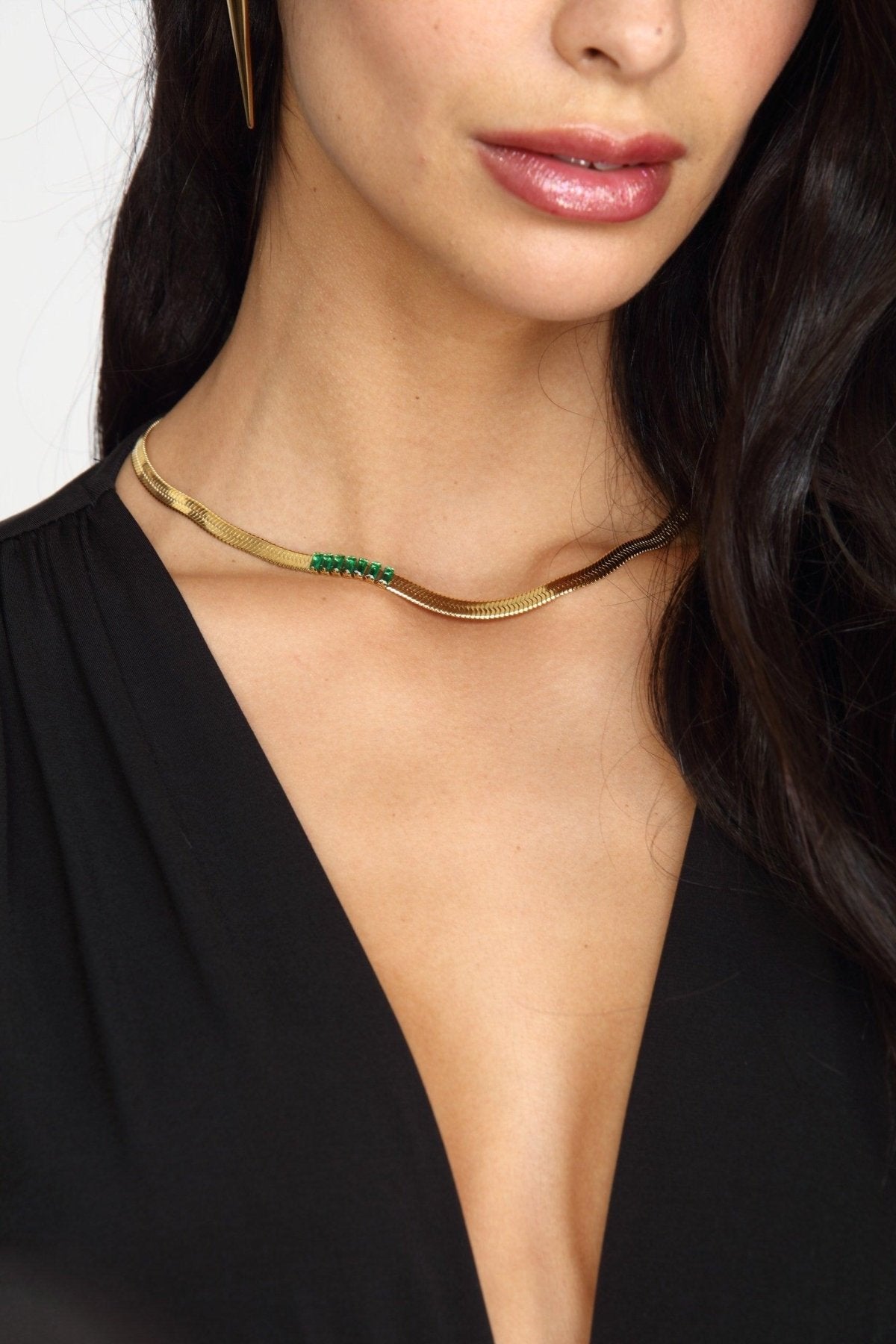 Parker Emerald Gold Chain