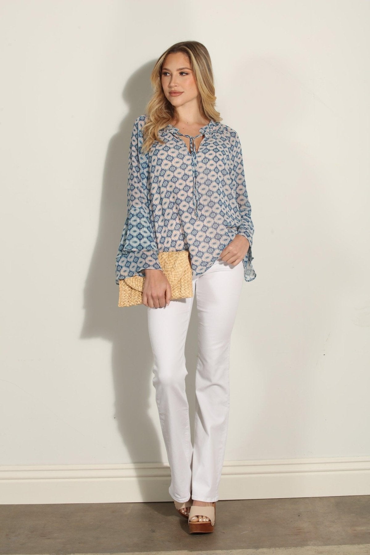 Xandra Flare Boho Sleeve Blouse-FINAL SALE