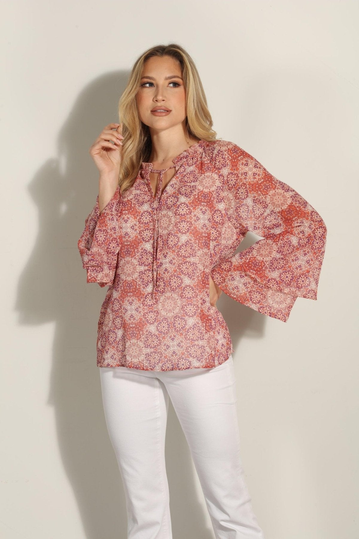Temescal Flare Sleeve Blouse-FINAL SALE