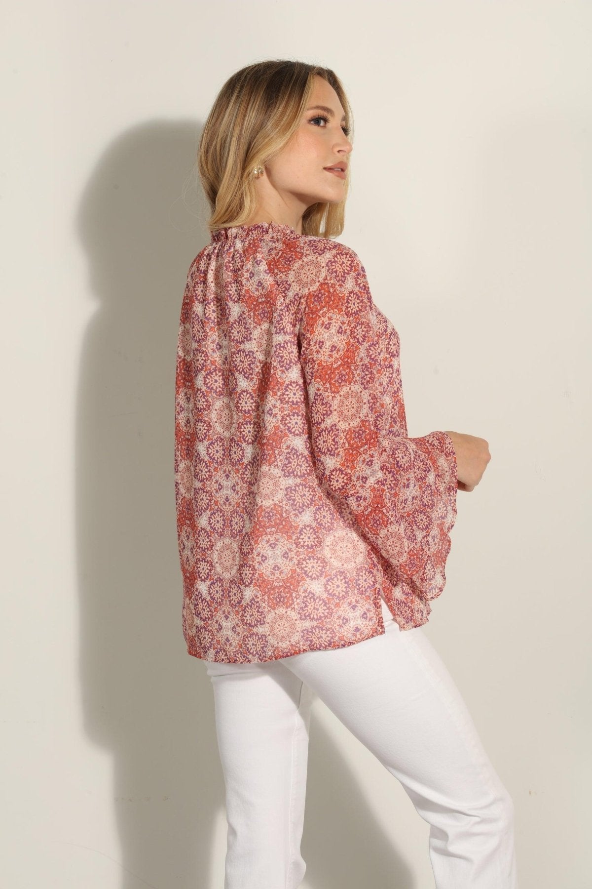 Temescal Flare Sleeve Blouse-FINAL SALE