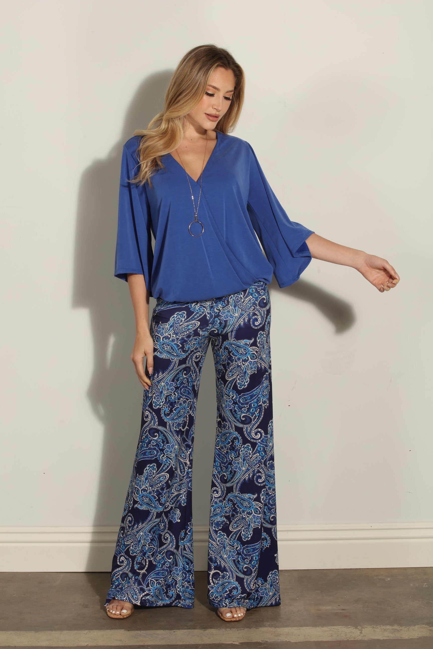 Pauline Stretch Flare Leg Pants-Low Stock