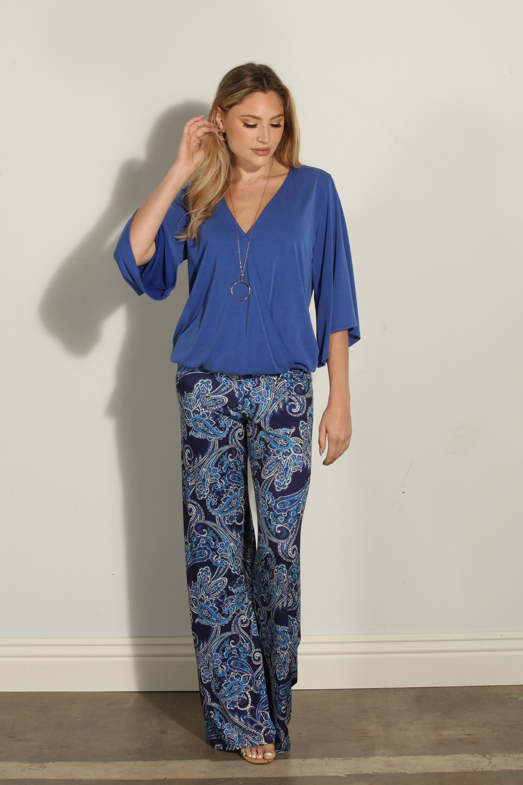 Pauline Stretch Flare Leg Pants-Low Stock
