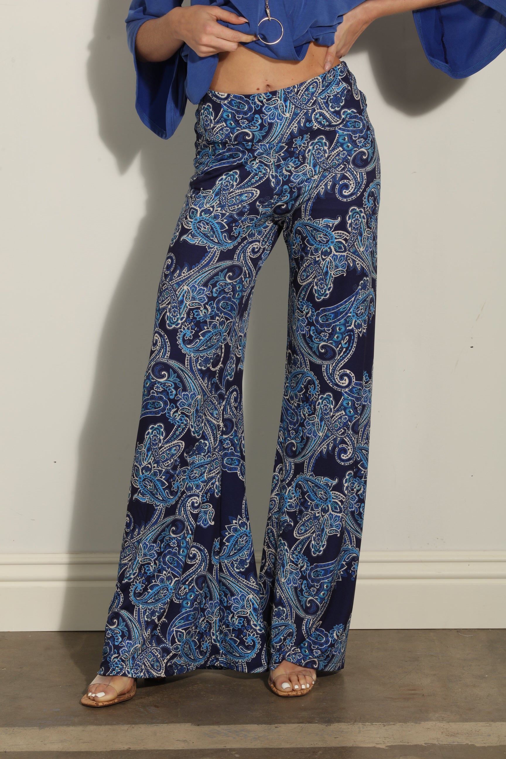 Pauline Stretch Flare Leg Pants-Low Stock