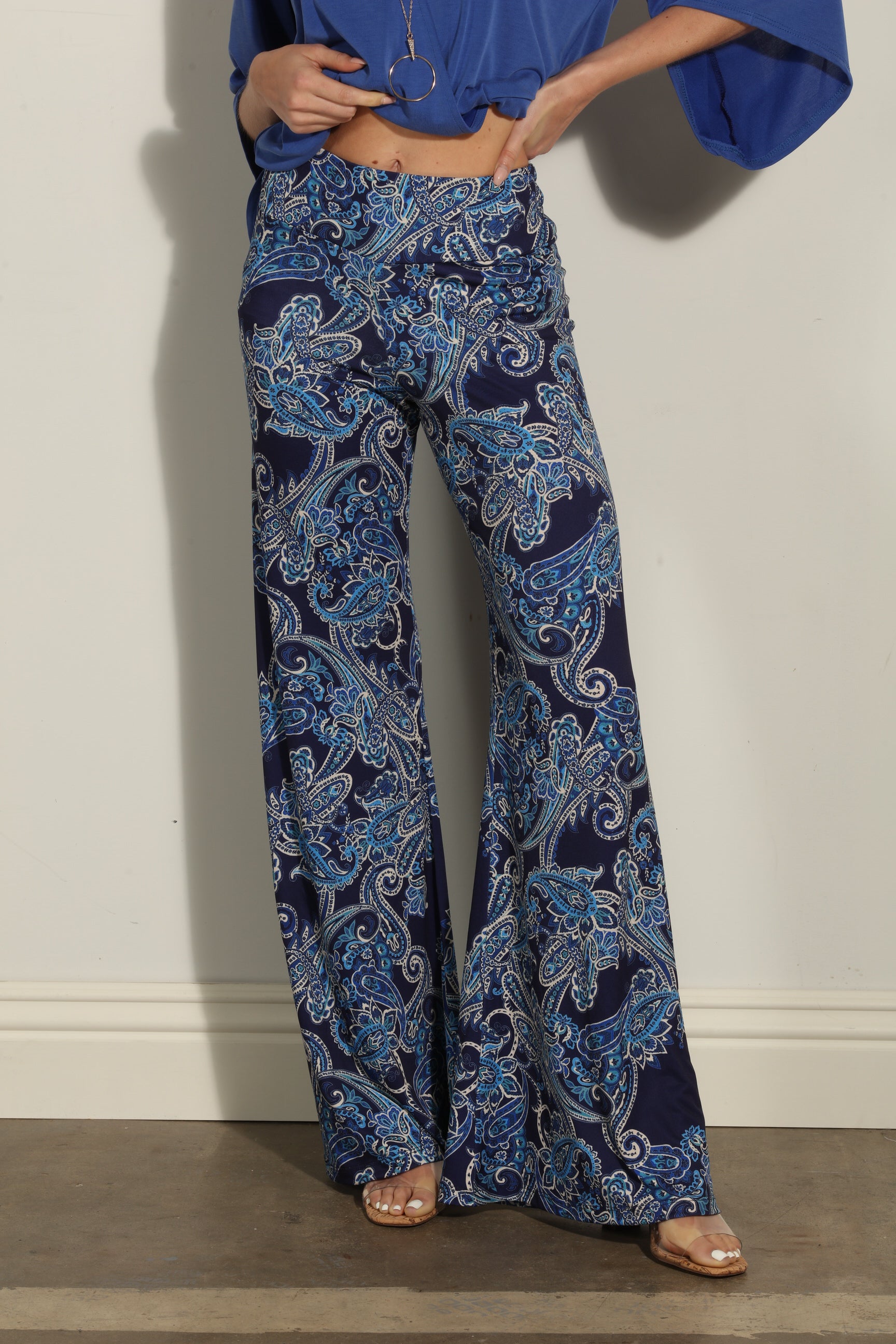 Pauline Stretch Flare Leg Pants-Low Stock