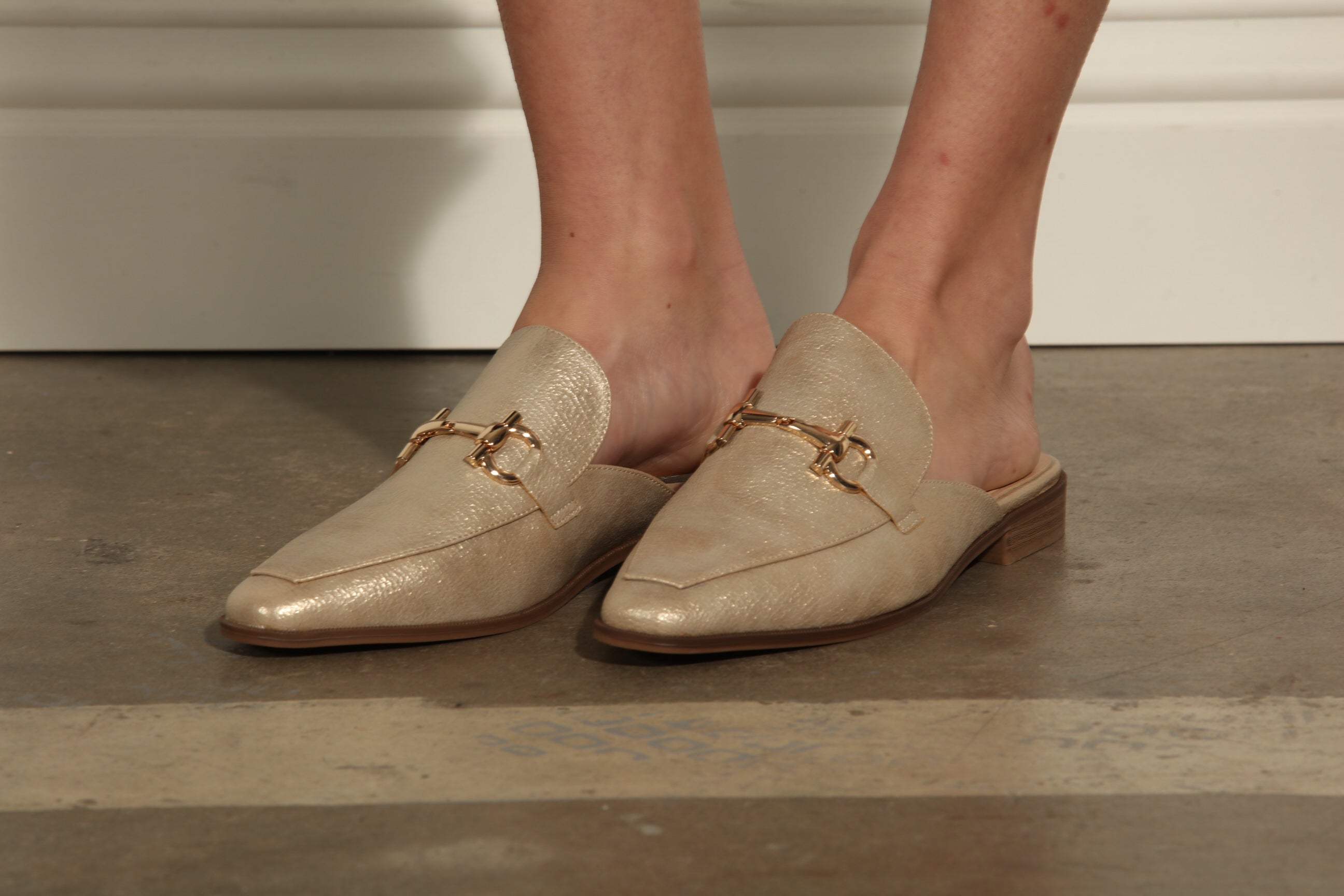 CL Gold Metallic Mules-FINAL SALE