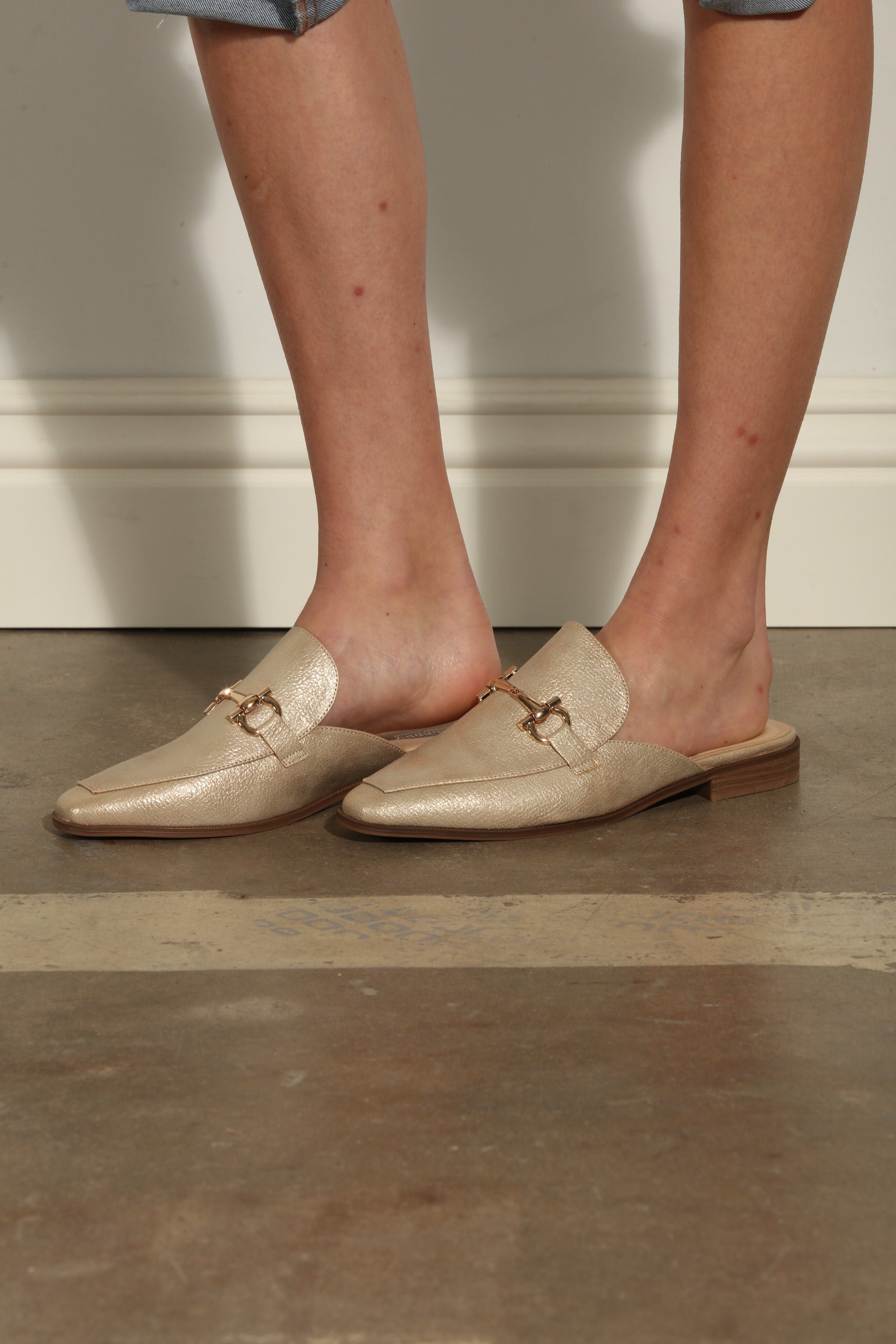 CL Gold Metallic Mules-FINAL SALE