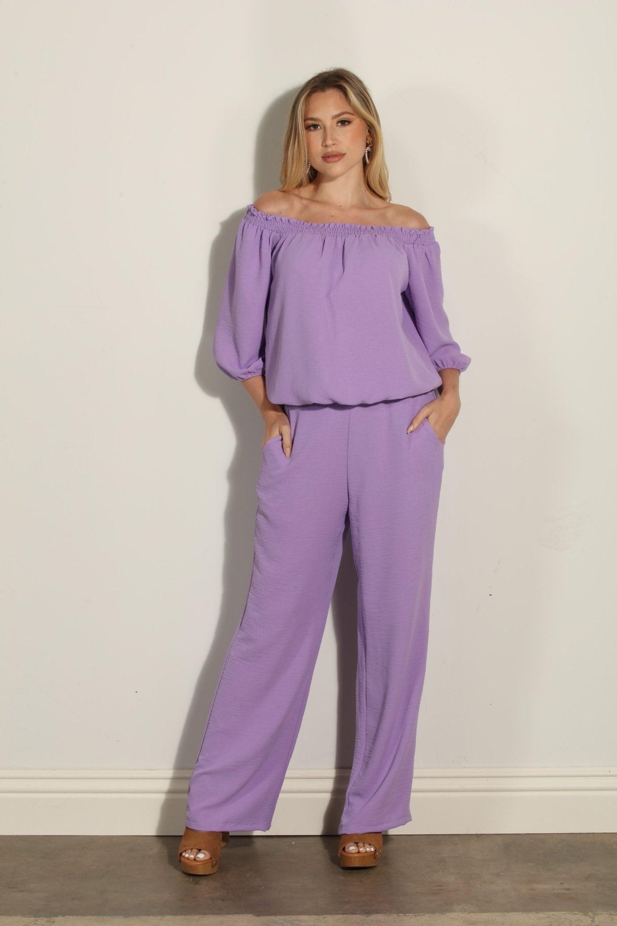 Lavender Airflow Woven Trousers-FINAL SALE