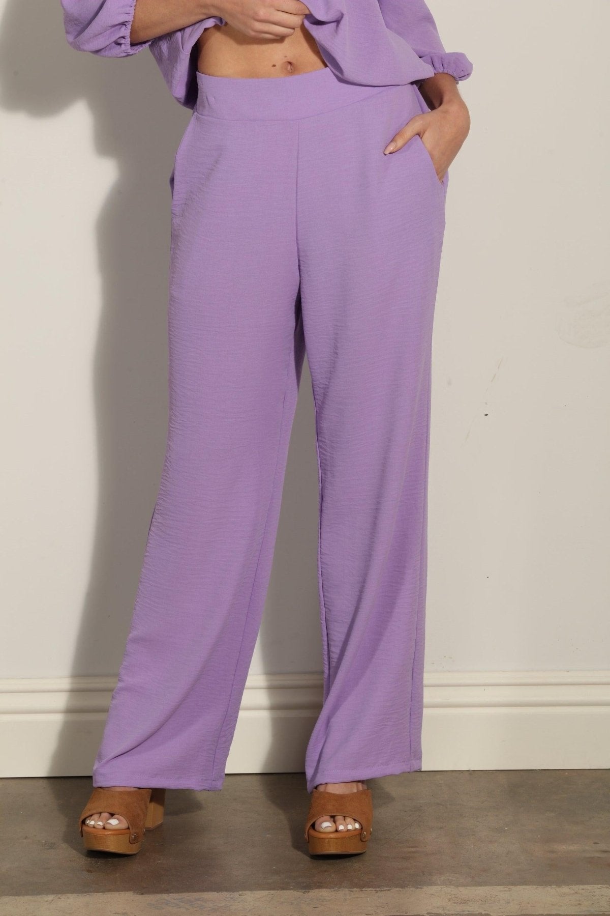 Lavender Airflow Woven Trousers-FINAL SALE
