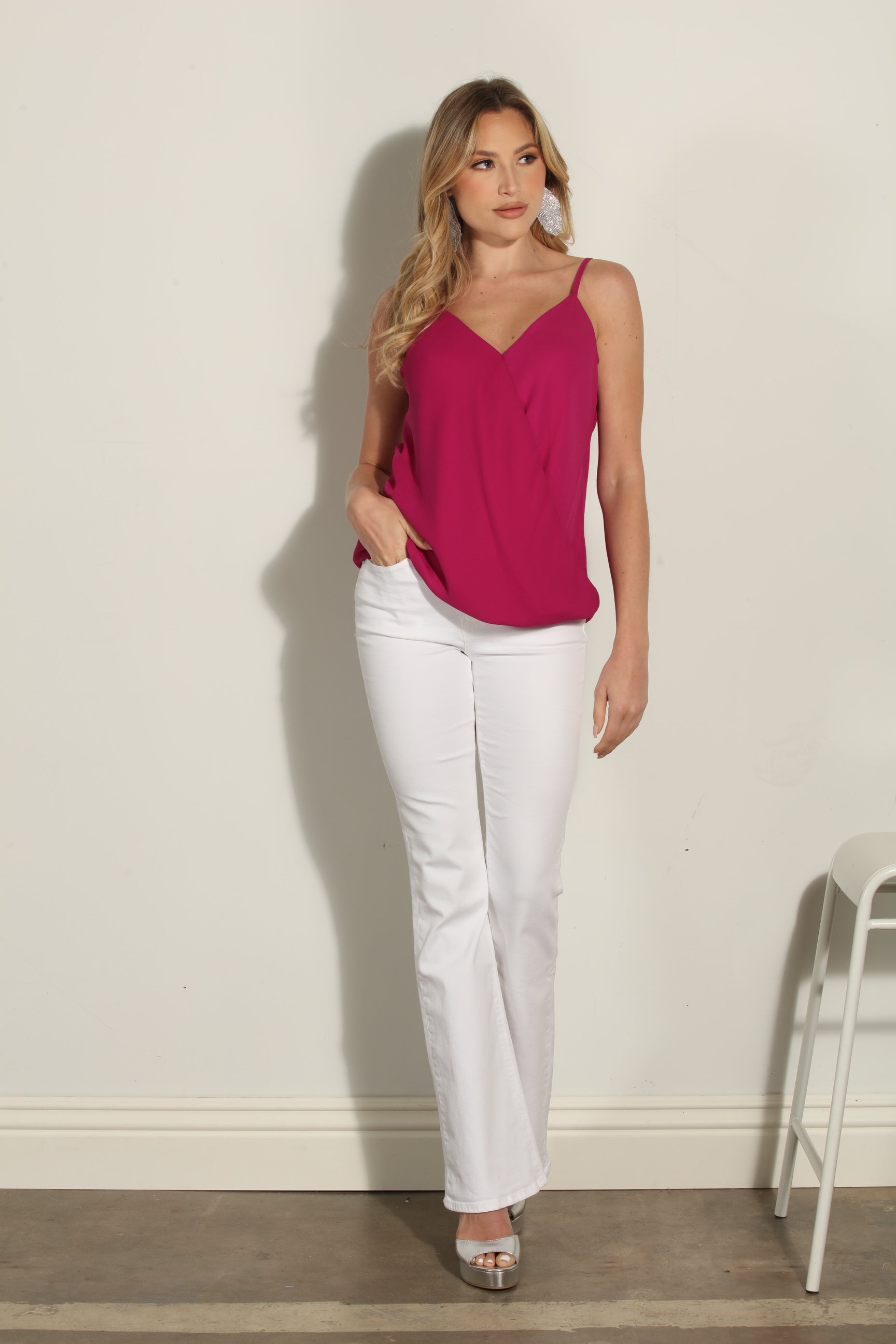 Pomegranate Surplice Tank