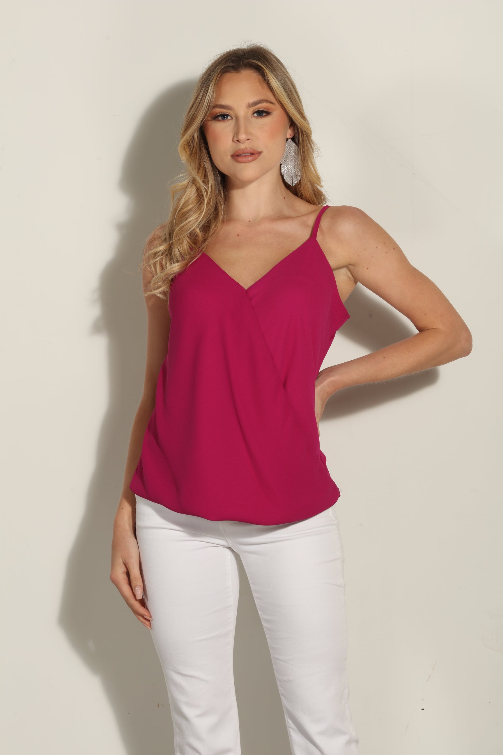 Pomegranate Surplice Tank