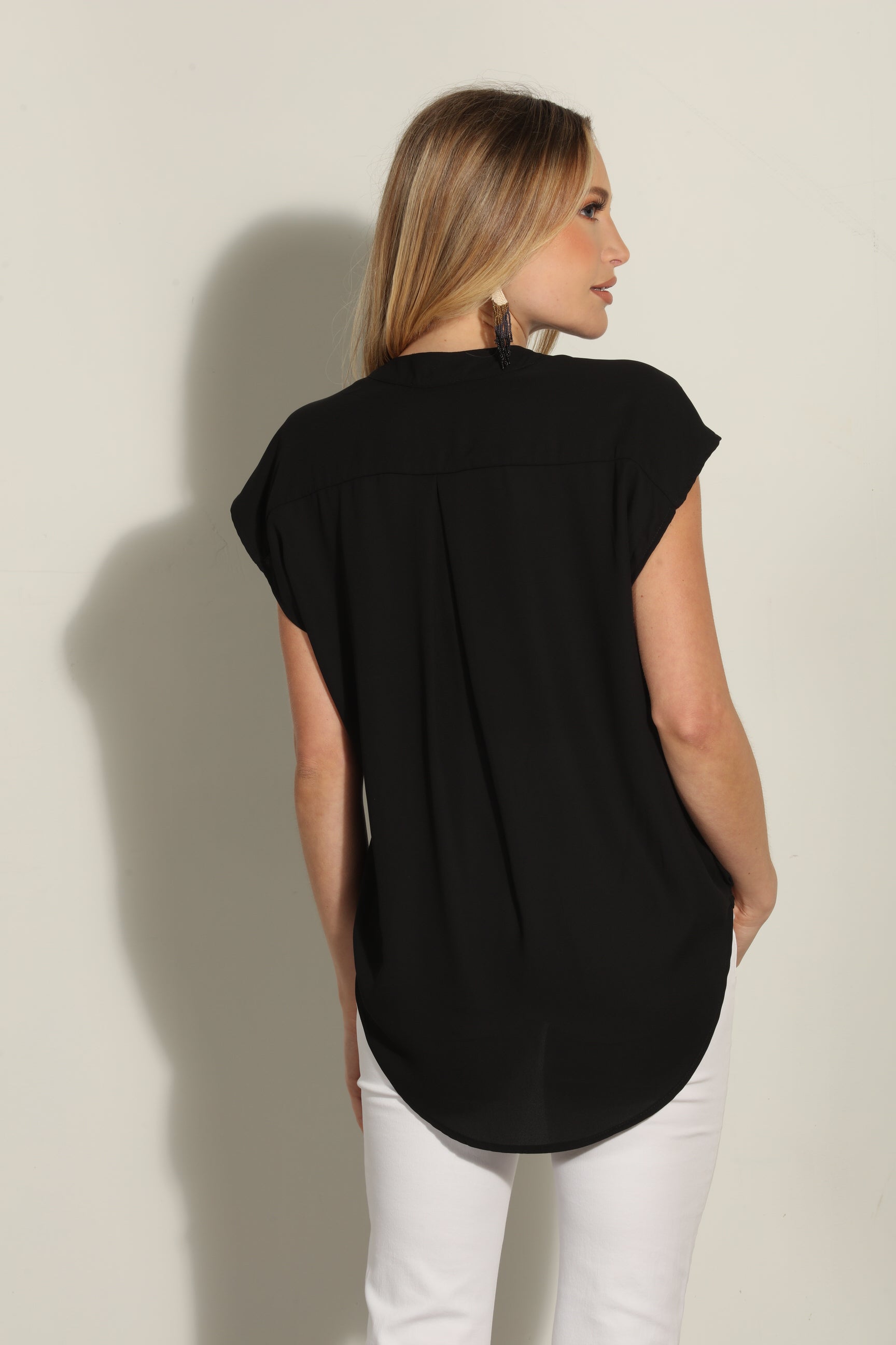 Onyx Woven Dolman Tee