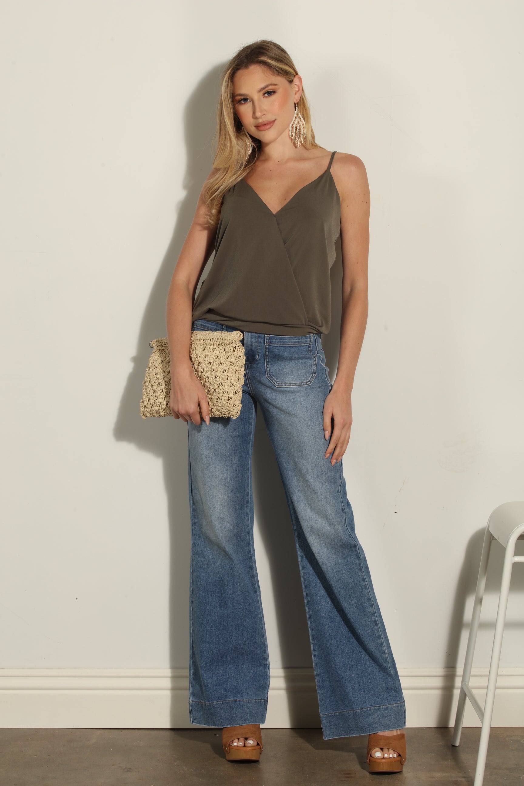Army Stretch ITY Cami with Band