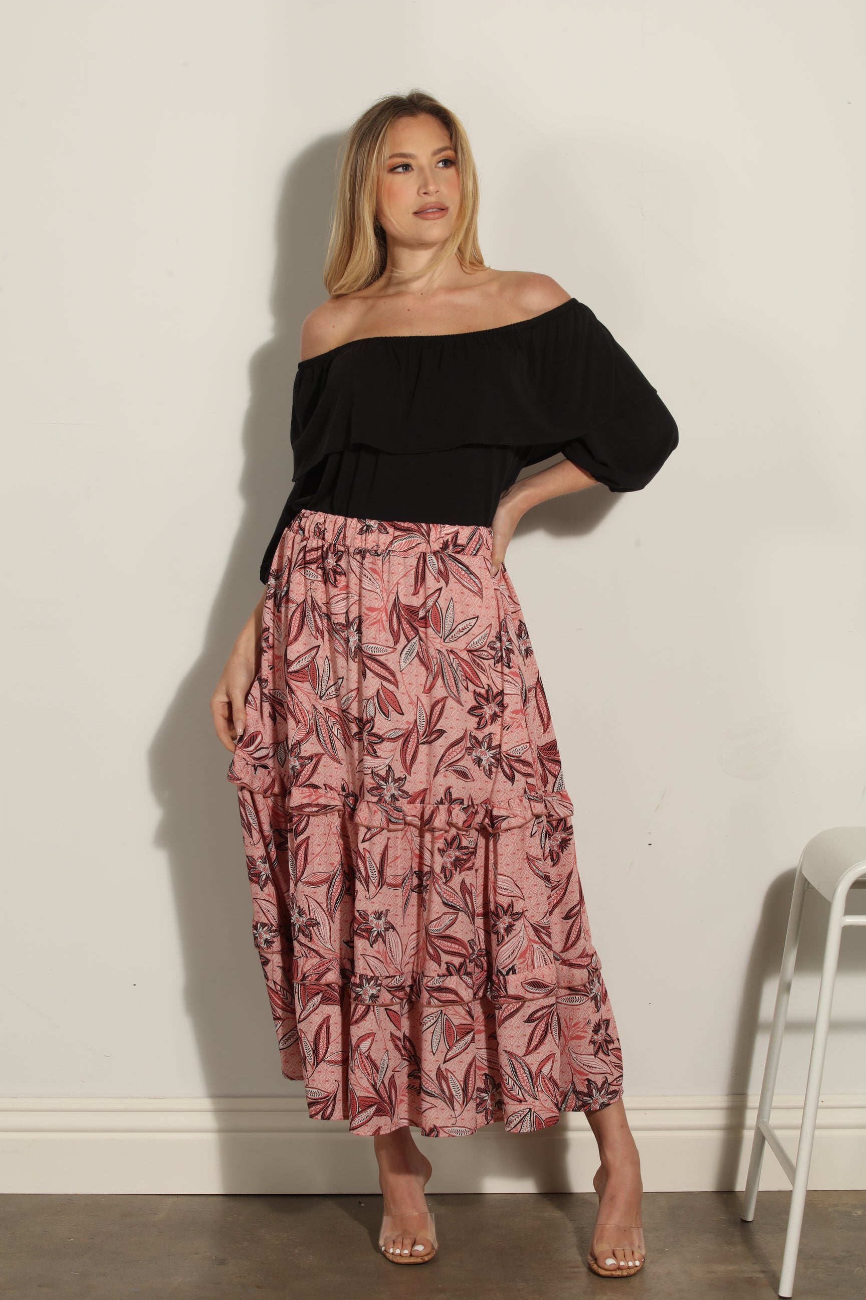 Pookie Ruffle Midi Skirt-FINAL SALE
