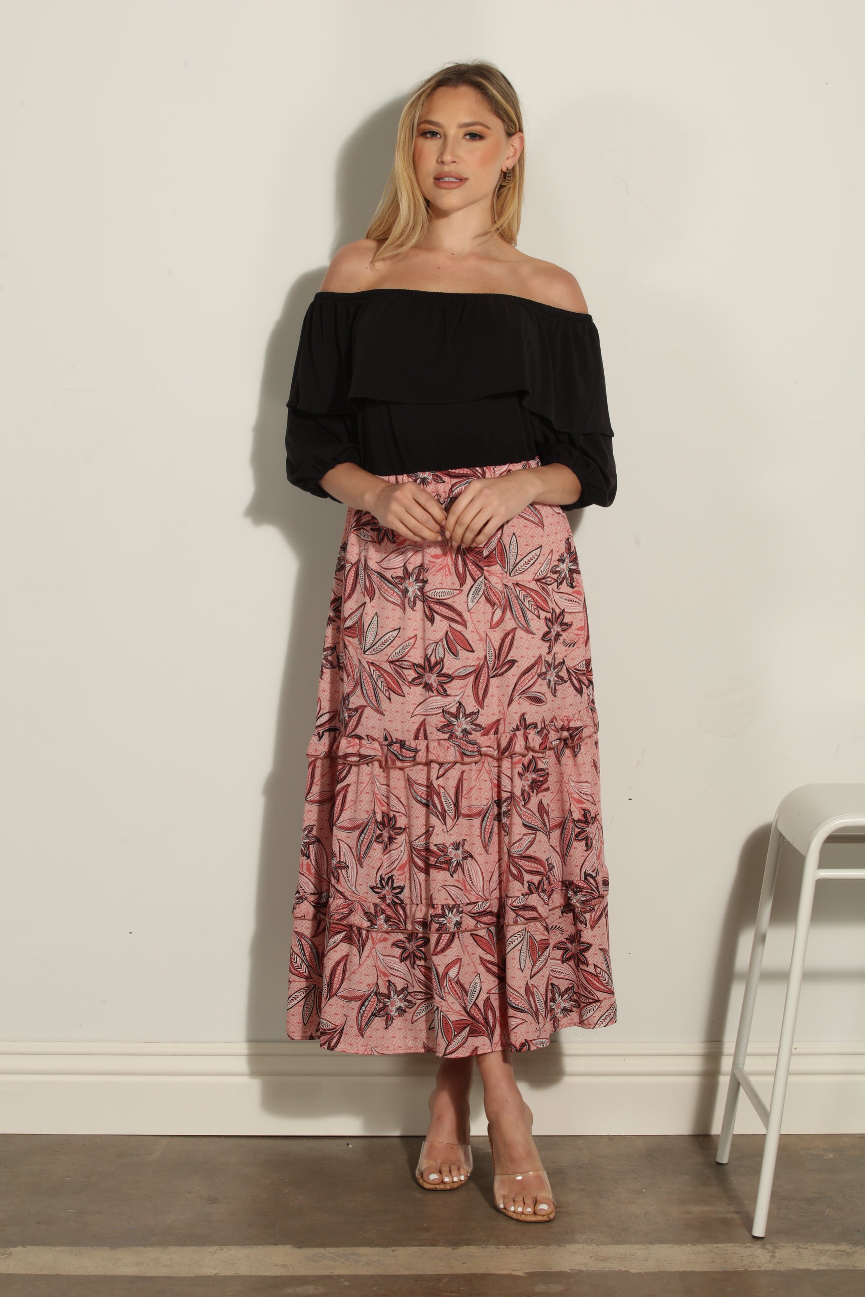 Pookie Ruffle Midi Skirt-FINAL SALE
